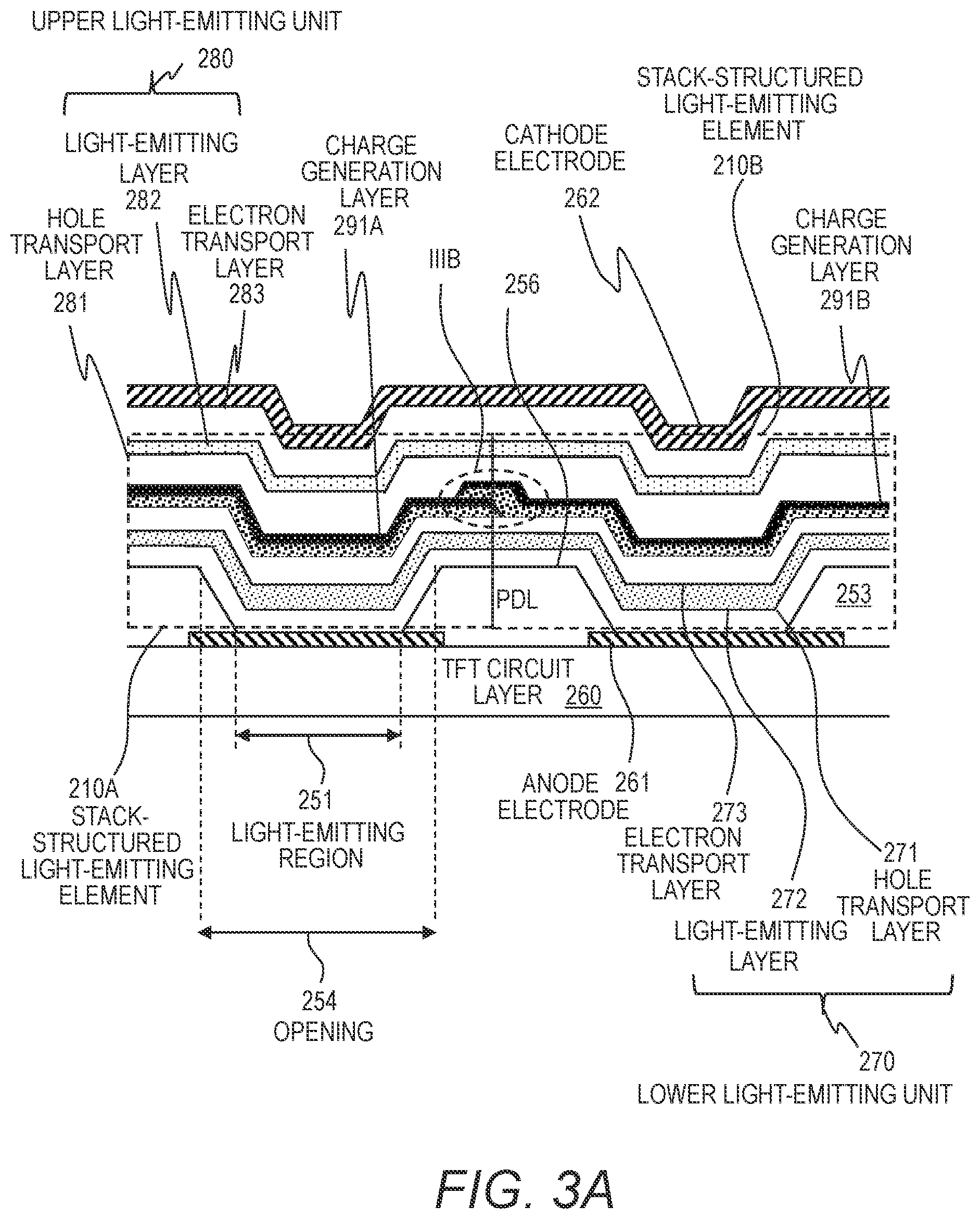 Patent US12310210 Figure 5 – OLED light-emitting device, display device, electronic device, and method of manufacturing OLED light-emitting device