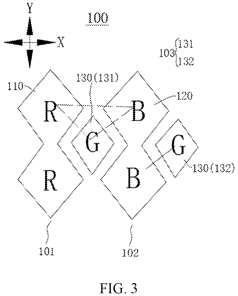 Patent US12310213 Figure 3 – Pixel arrangement structure, display panel, and mask assembly