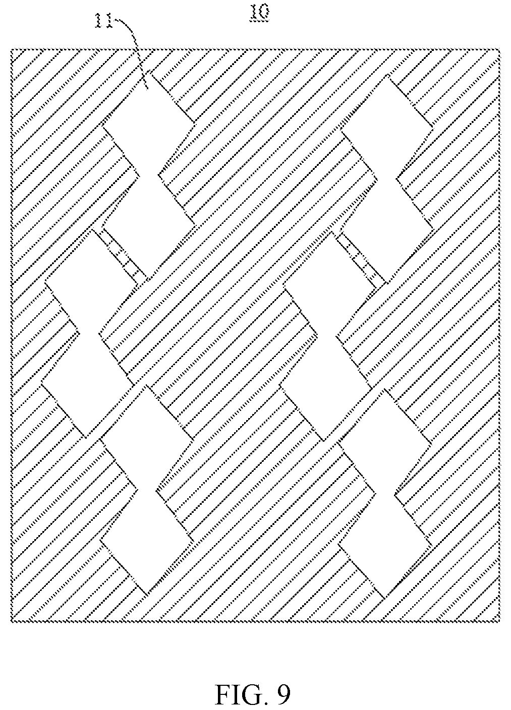 Patent US12310213 Figure 9 – Pixel arrangement structure, display panel, and mask assembly