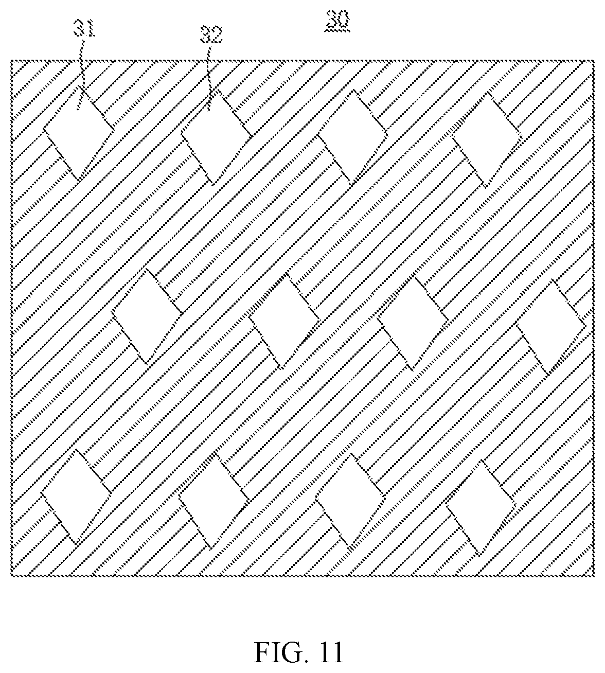 Patent US12310213 Figure 11 – Pixel arrangement structure, display panel, and mask assembly