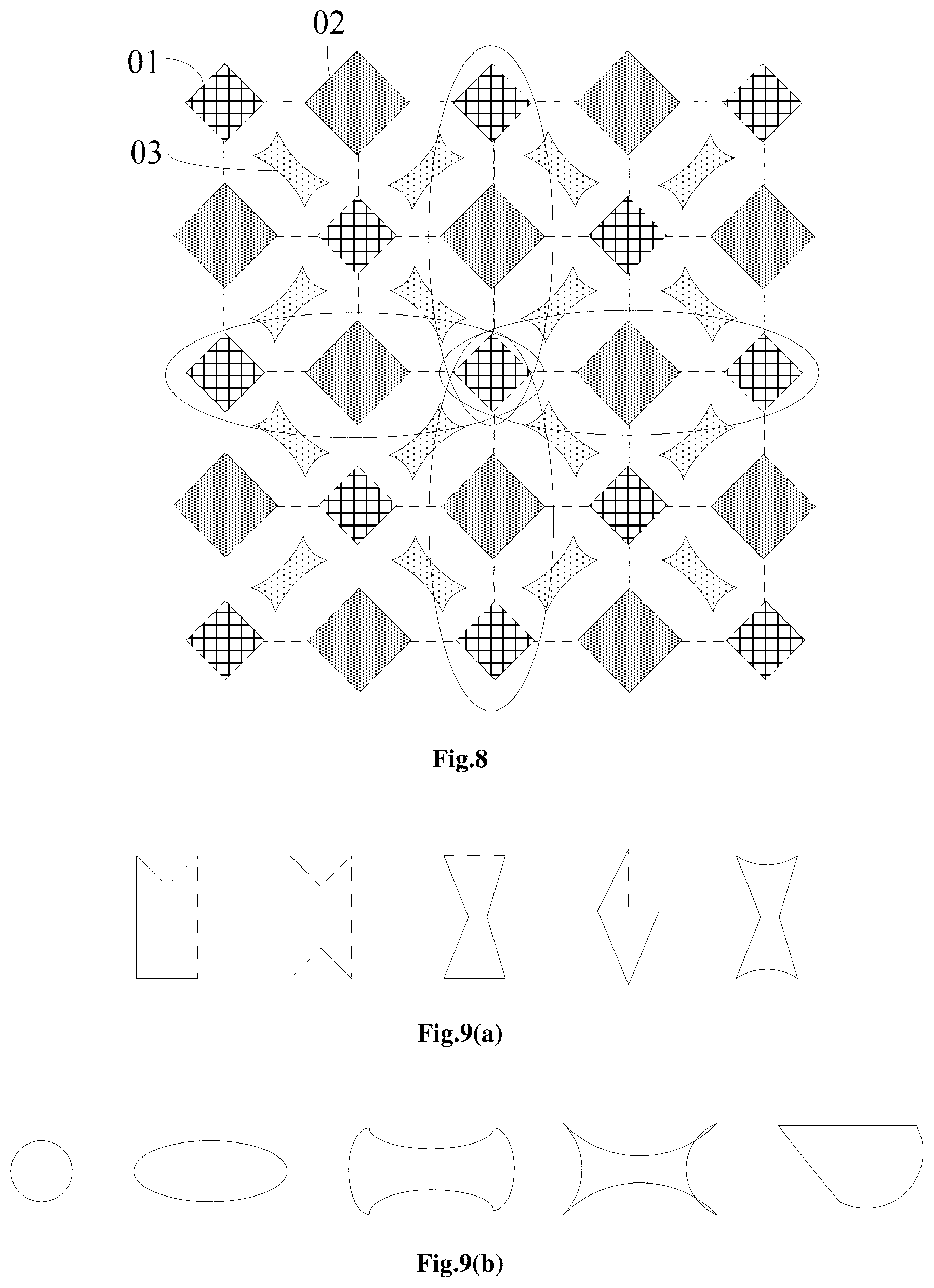 Patent US12310214 Figure 8 – Pixel arrangement structure, organic electroluminescent display panel, metal mask and display device