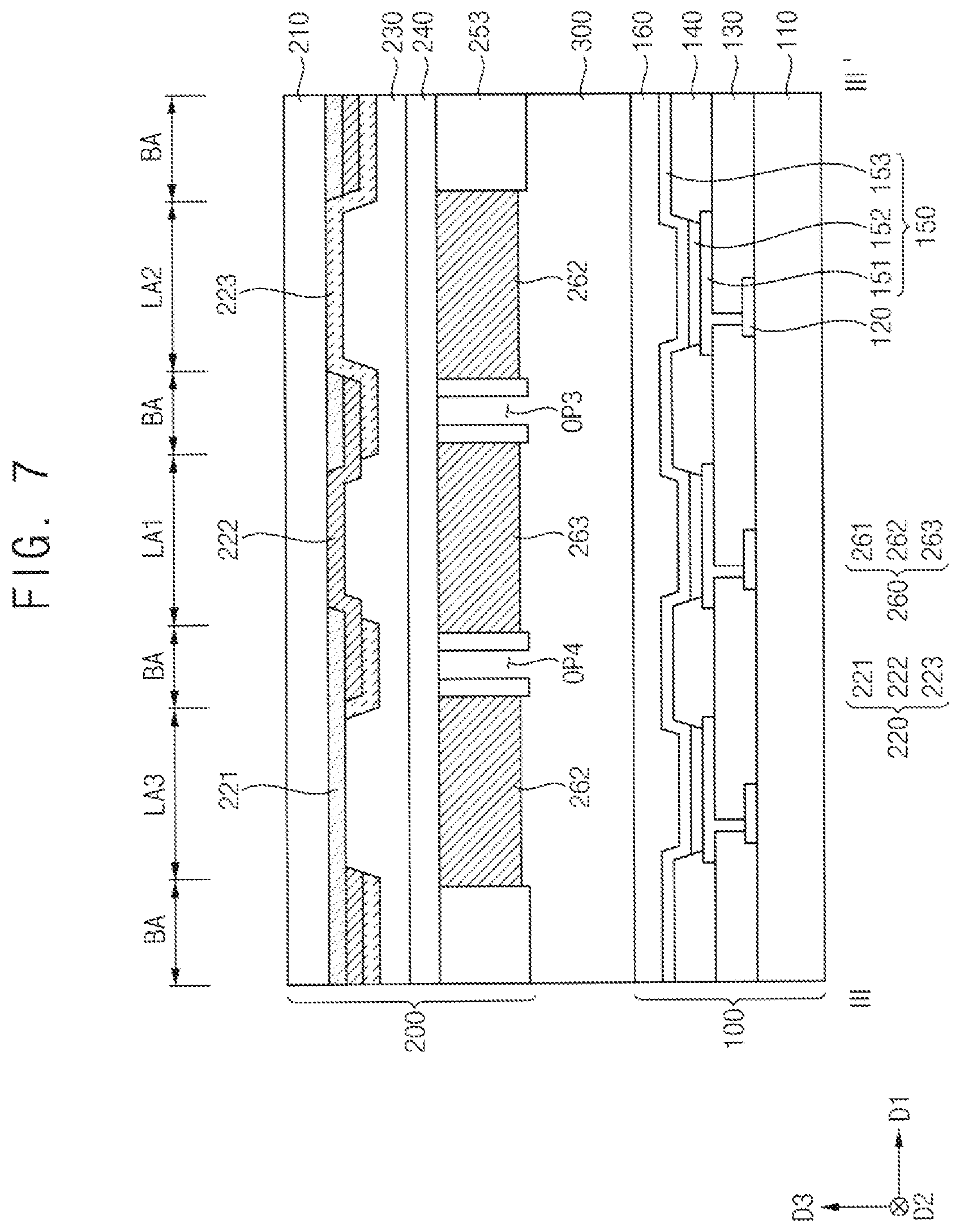 Patent US12310217 Figure 6 – Color conversion substrate including first bank structure surrounding second bank structure and display device including the same
