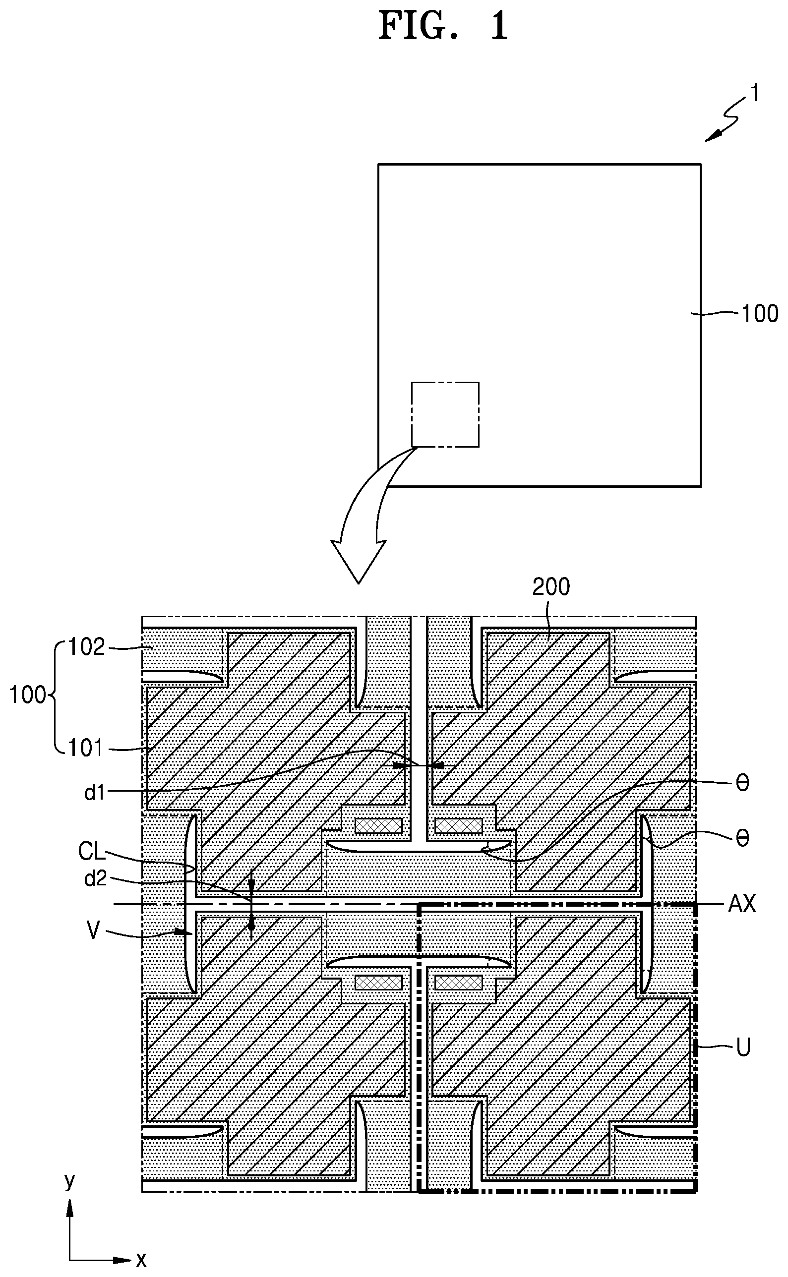Patent US12310227 Figure 1 – Display device
