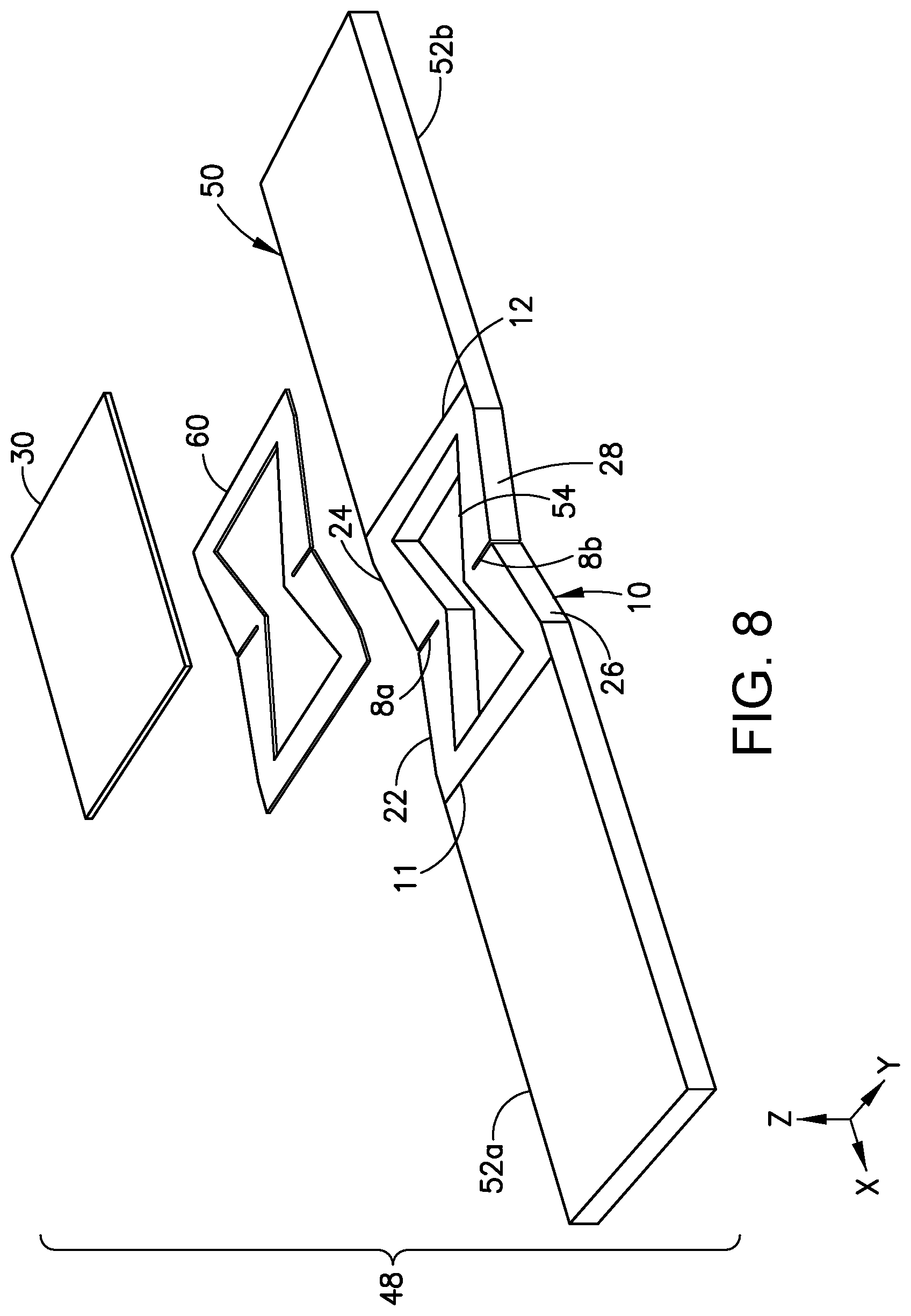 Patent US12310244 Figure 8 – Metamaterial-based substrate for piezoelectric energy harvesters