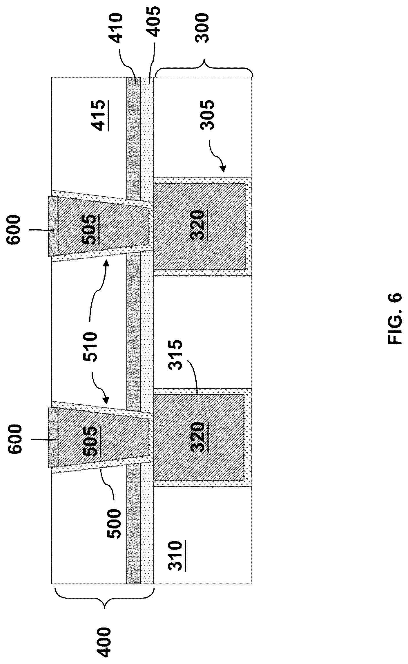 Patent US12310248 Figure 6 – Diffusion barrier layer on interconnection vias for magnetic tunnel junctions