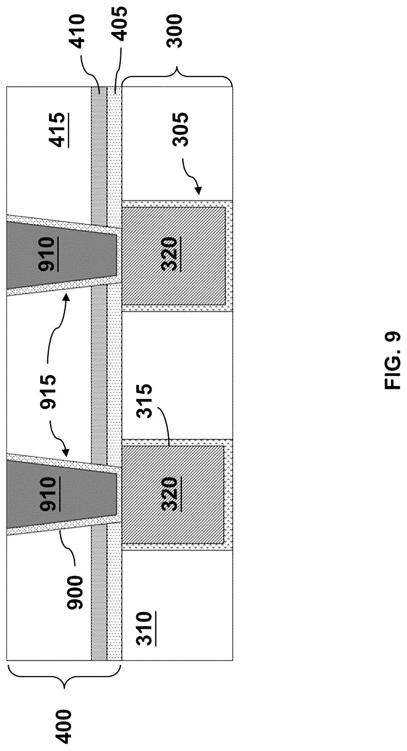 Patent US12310248 Figure 9 – Diffusion barrier layer on interconnection vias for magnetic tunnel junctions