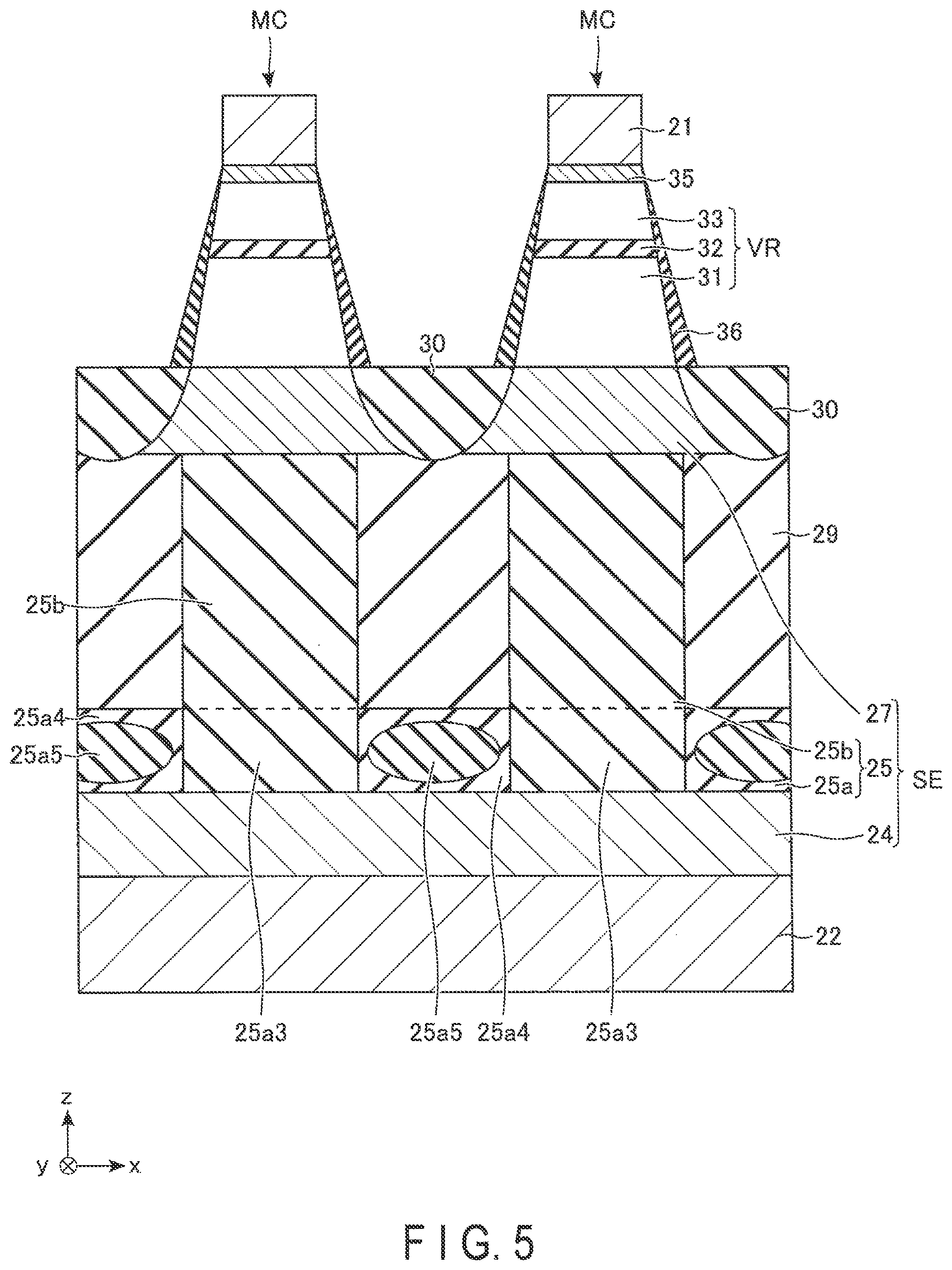 Patent US12310251 Figure 5 – Magnetoresistance memory device and method of manufacturing magnetoresistance memory device