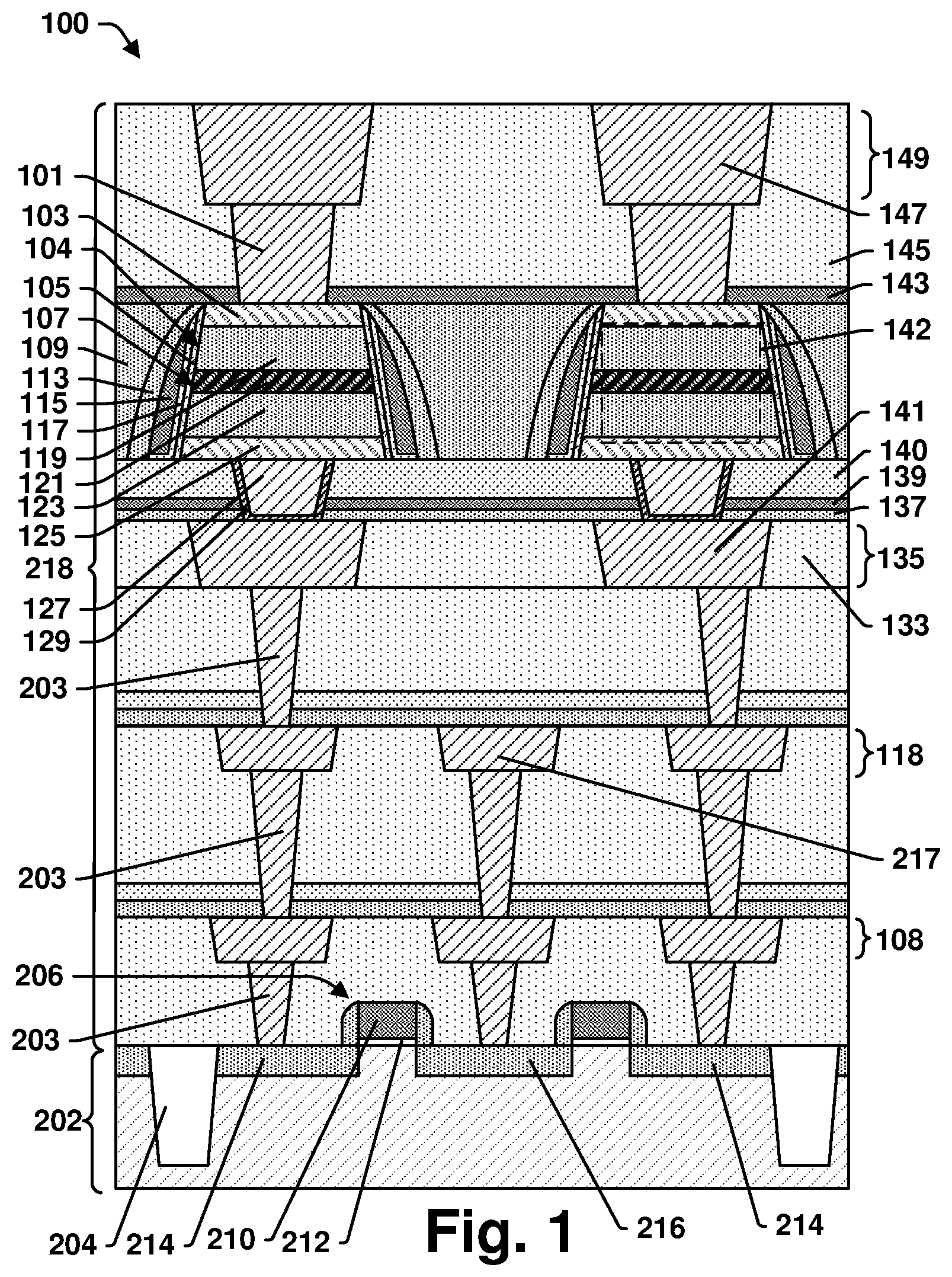 Patent US12310257 Figure 1 – Spacer scheme and method for MRAM