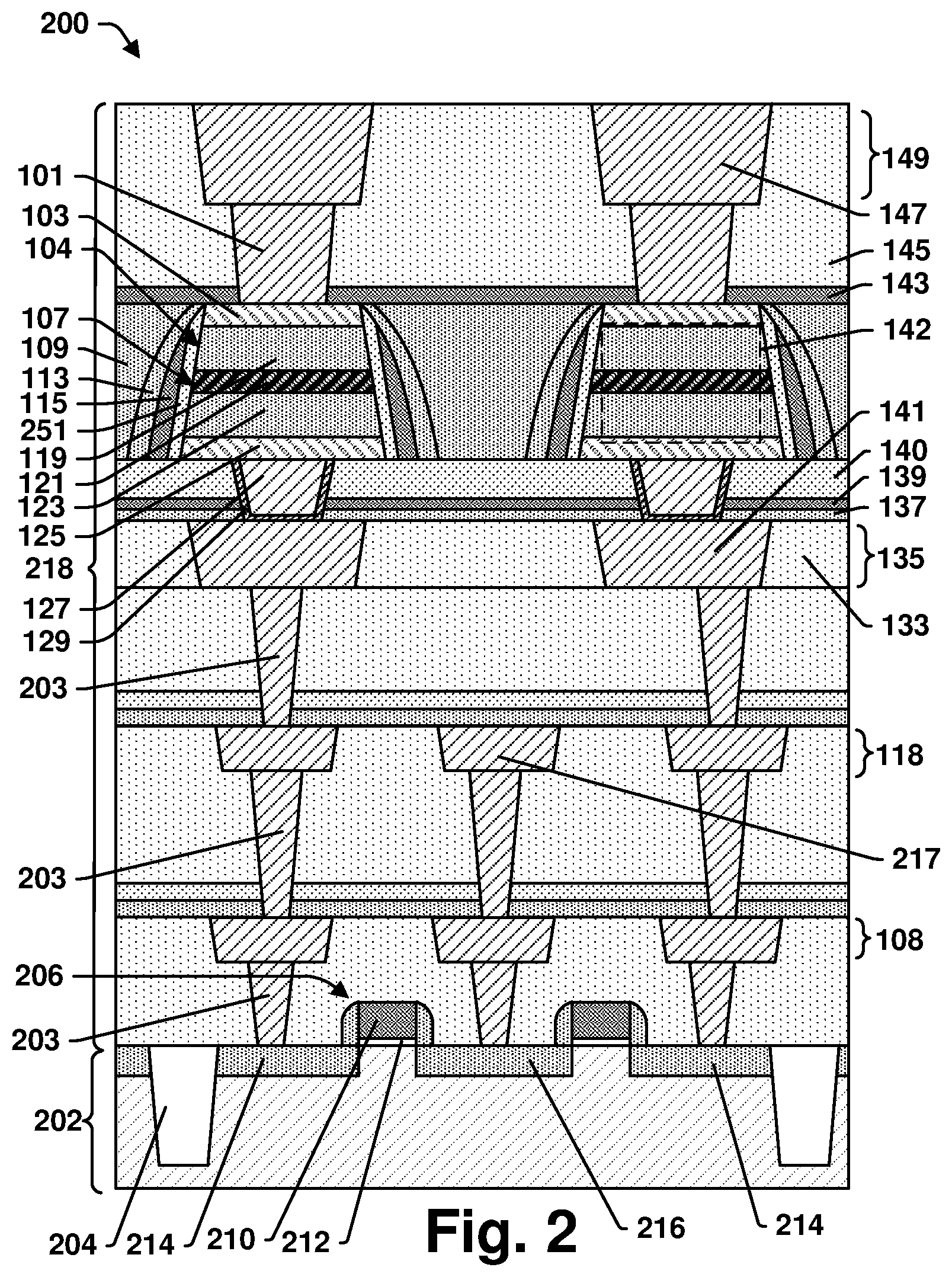 Patent US12310257 Figure 2 – Spacer scheme and method for MRAM