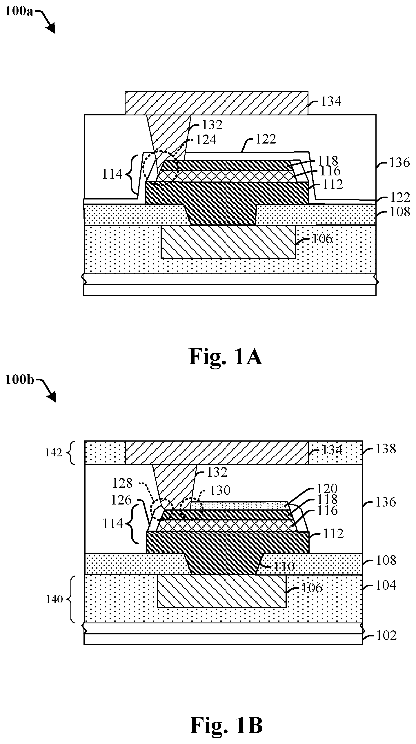 Patent US12310261 — Memory device having via landing protection — Figure 1