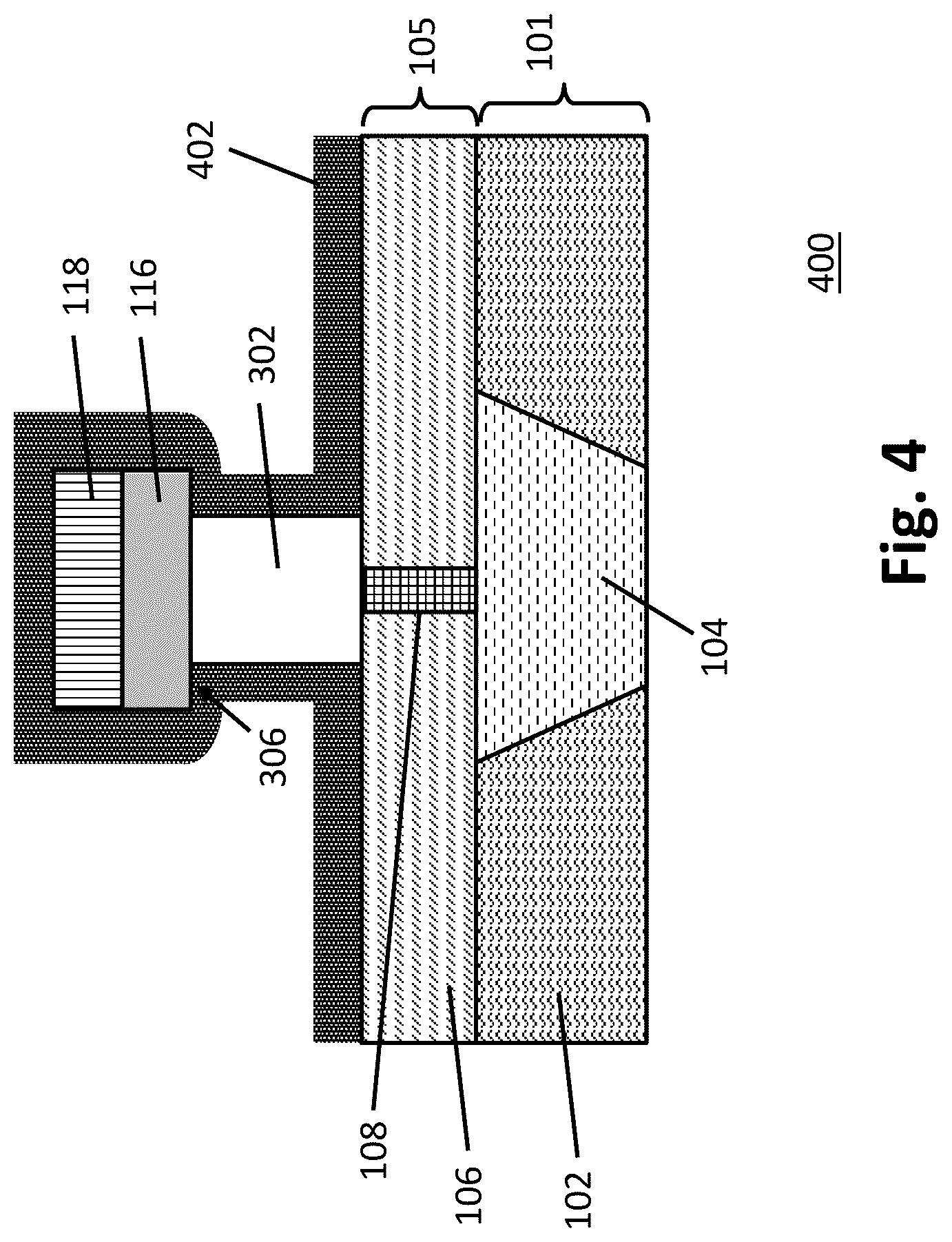 Patent US12310262 Figure 4 – Phase change memory with encapsulated phase change element