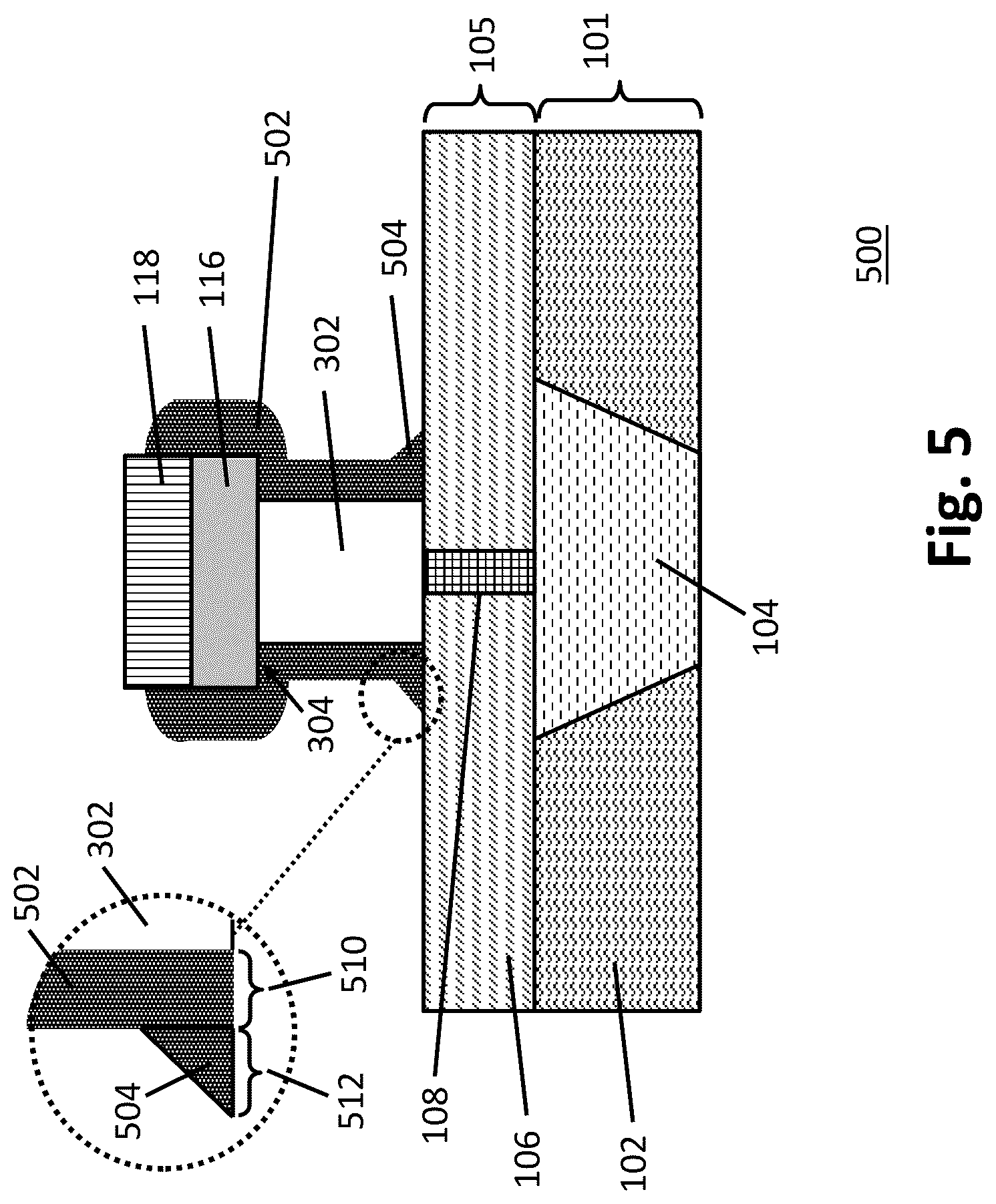 Patent US12310262 Figure 5 – Phase change memory with encapsulated phase change element