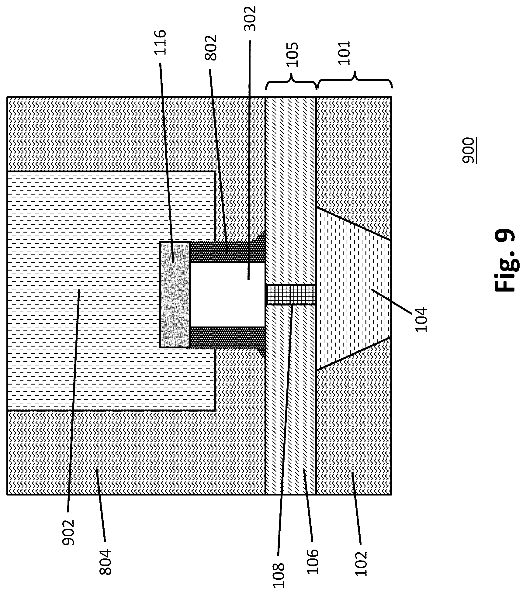 Patent US12310262 Figure 9 – Phase change memory with encapsulated phase change element