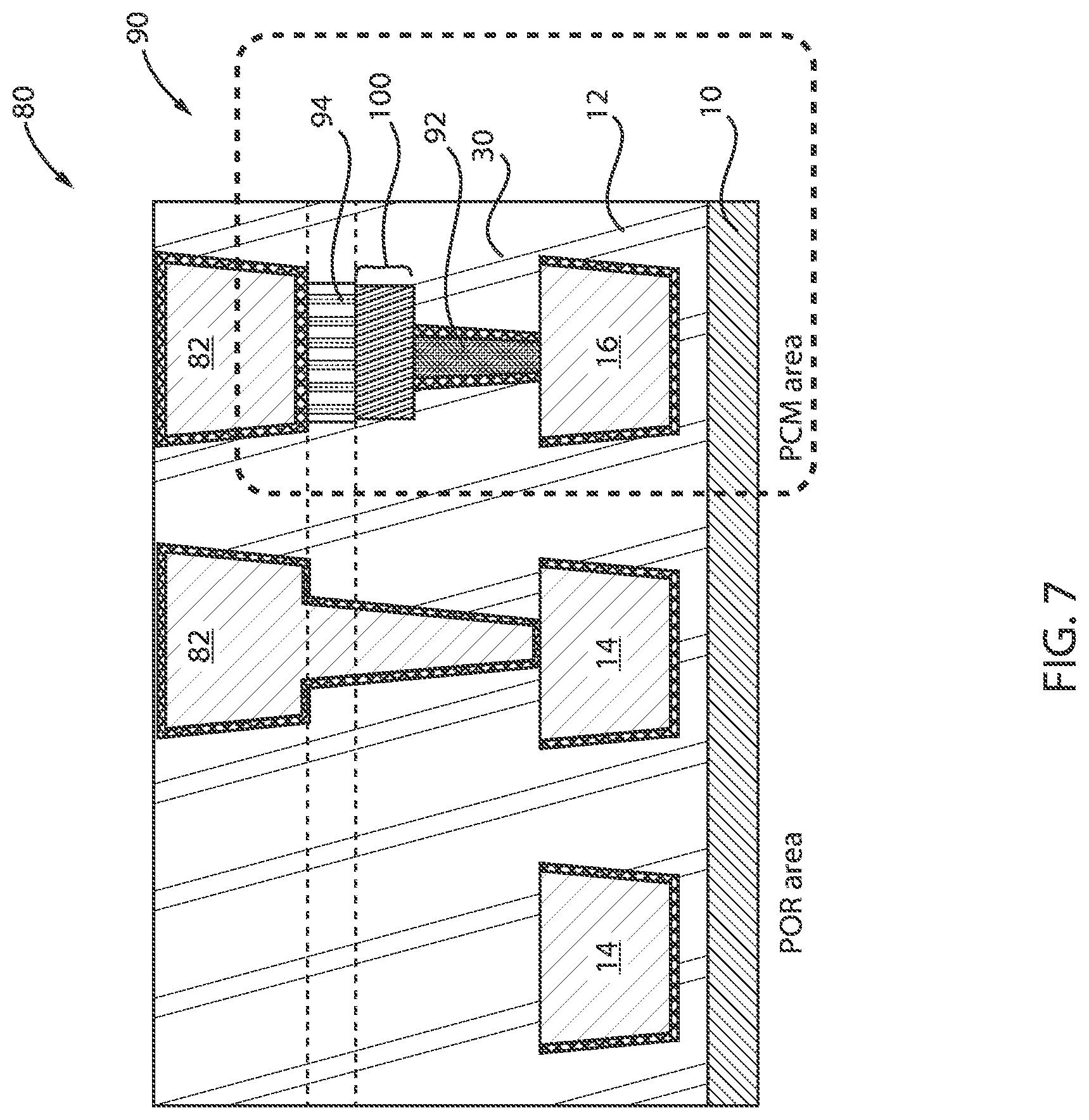 Patent US12310264 Figure 6 – Phase change memory using multiple phase change layers and multiple heat conductors