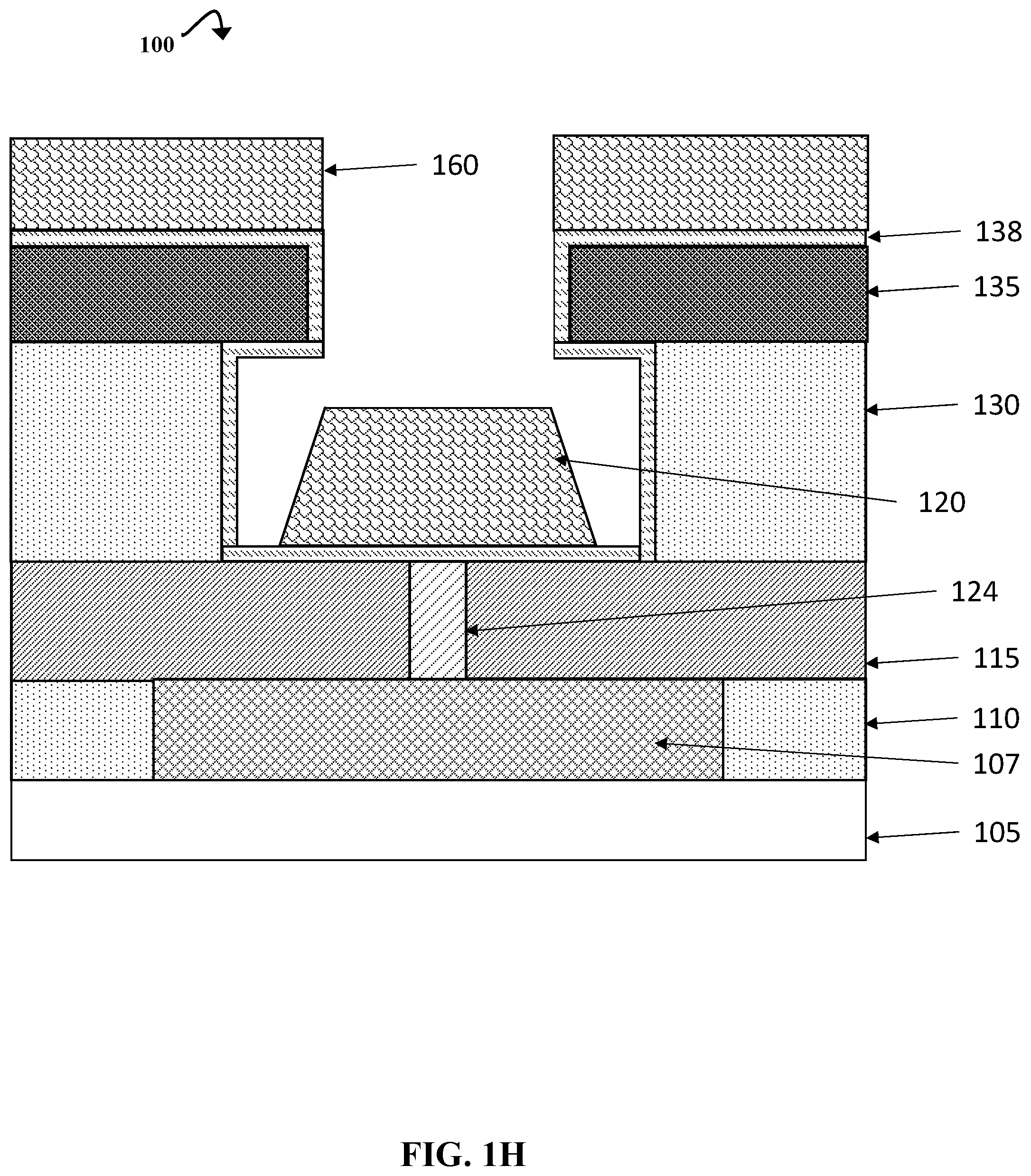 Patent US12310265 Figure 8 – Dome-shaped phase change memory mushroom cell