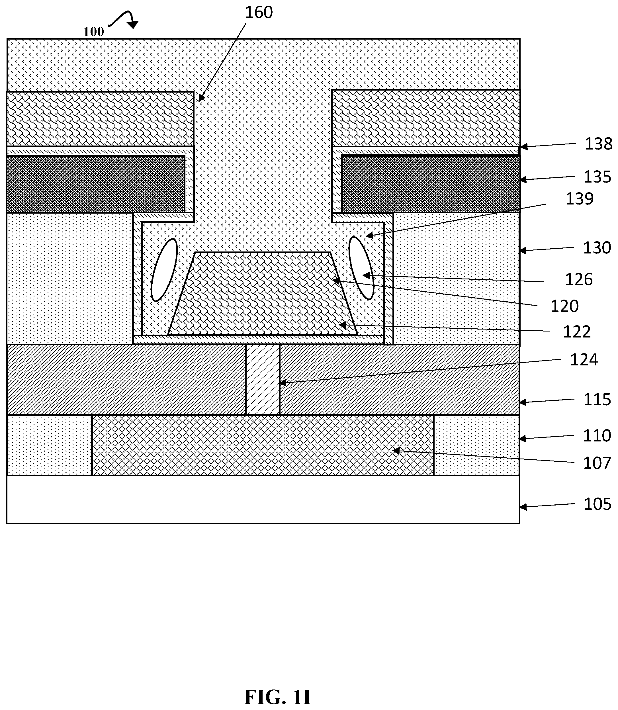 Patent US12310265 Figure 9 – Dome-shaped phase change memory mushroom cell