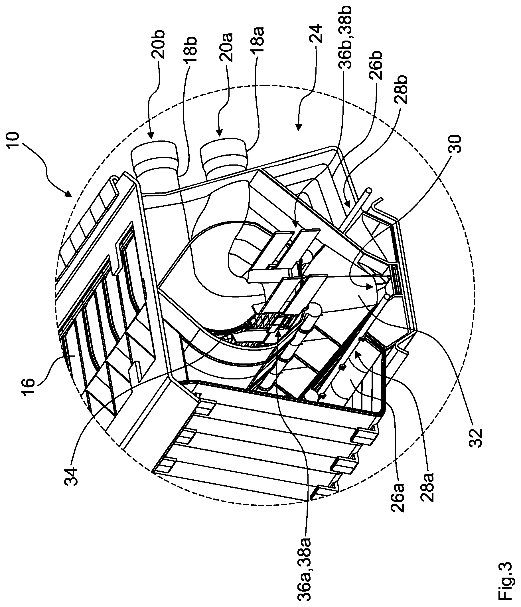 Patent US12310281 Figure 3 – Distribution device for granular material