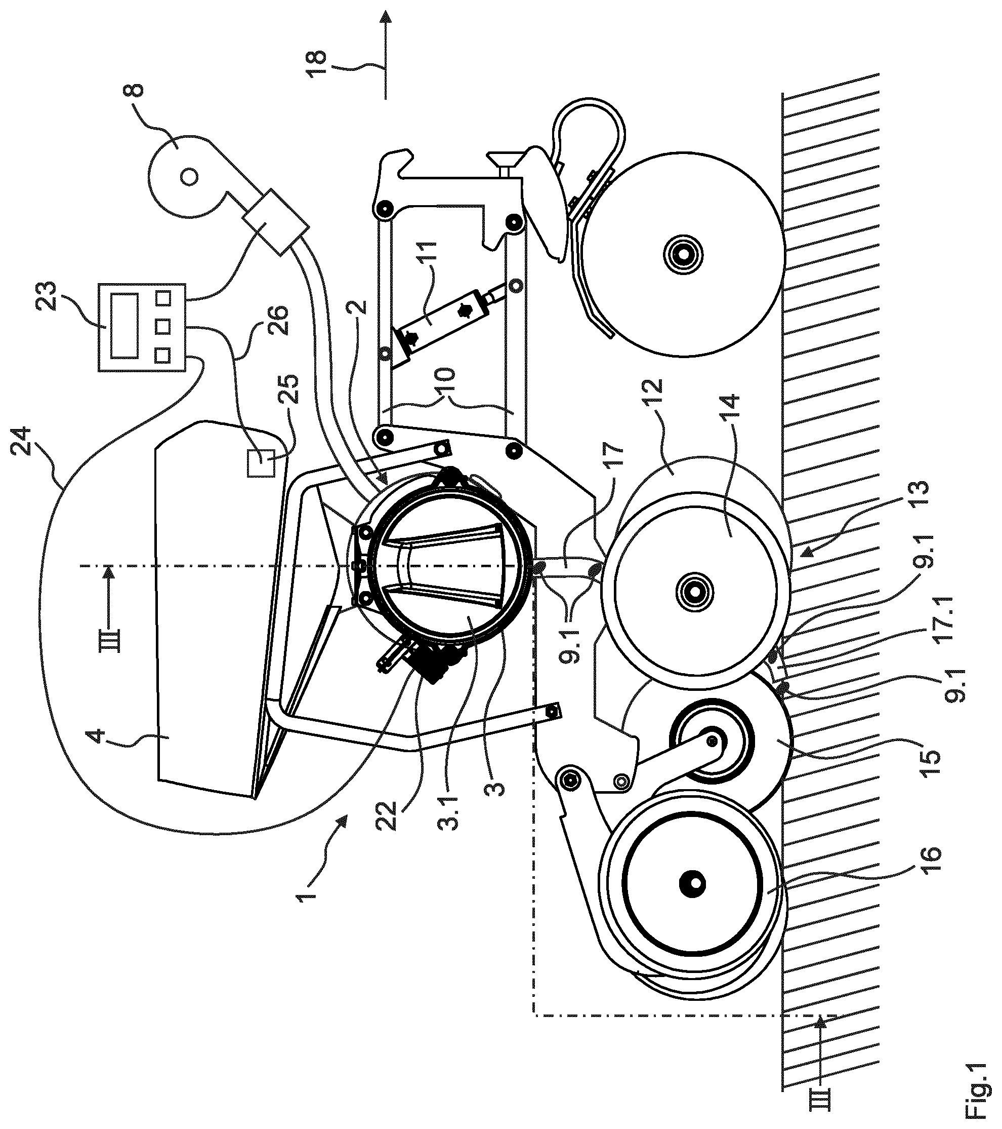 Patent US12310282 Figure 1 – Metering system of an agricultural machine