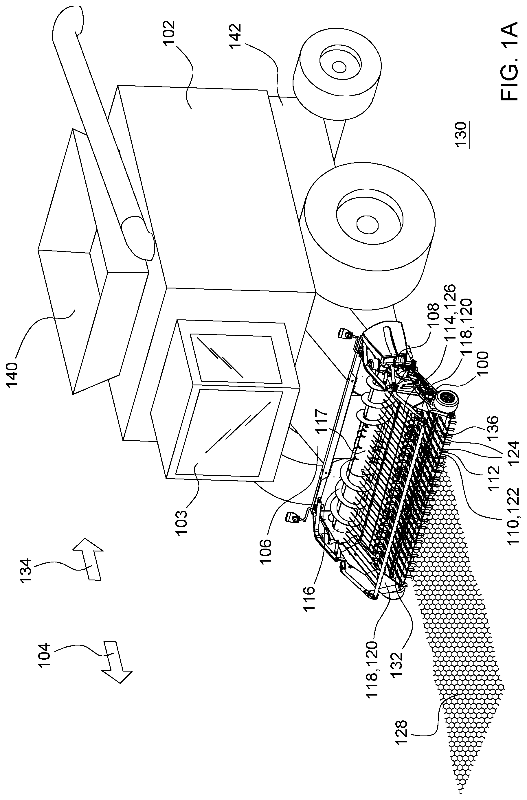 Patent US12310289 — Pickup belt header finger guide ramp — Figure 1