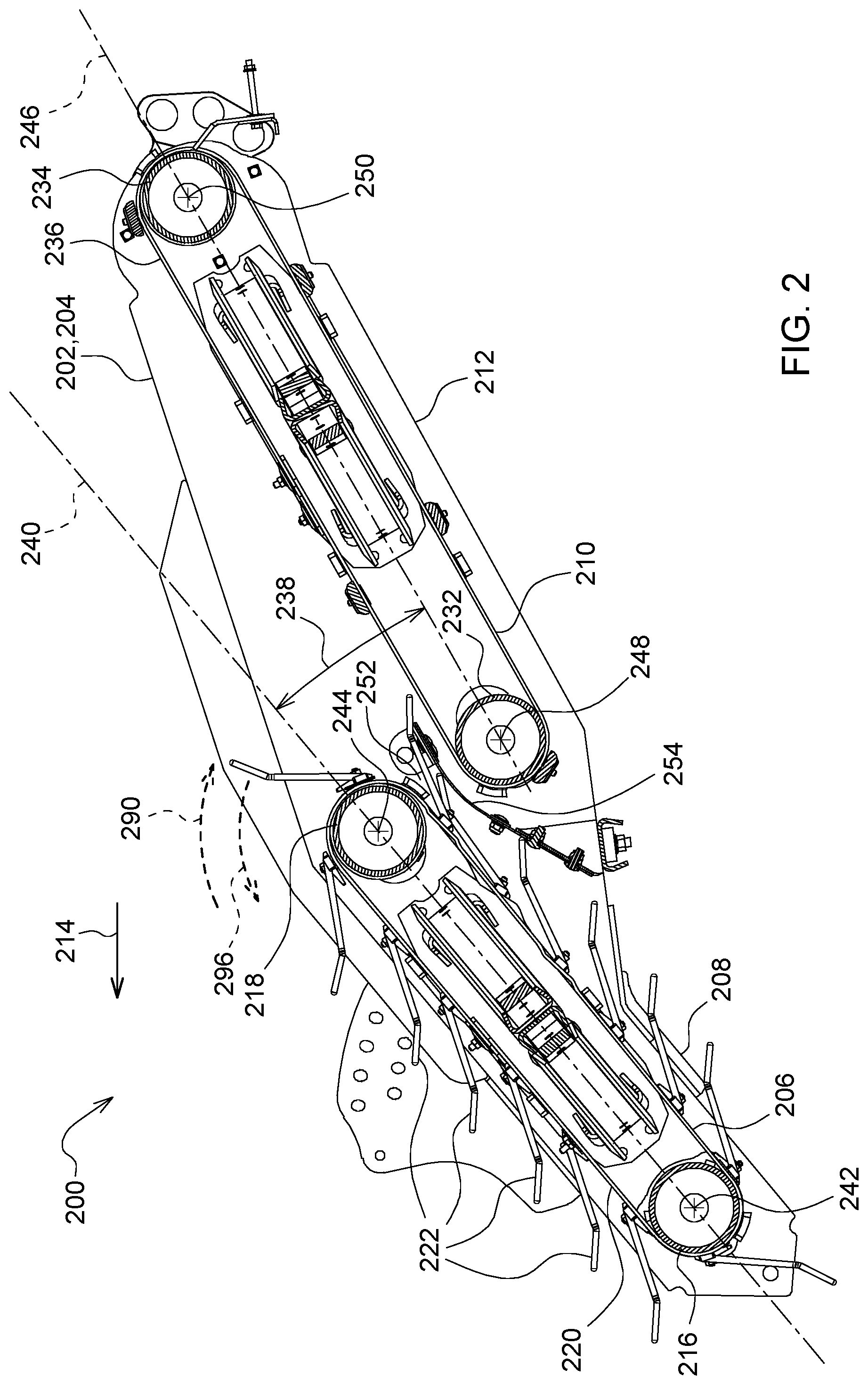 Patent US12310289 Figure 3 – Pickup belt header finger guide ramp