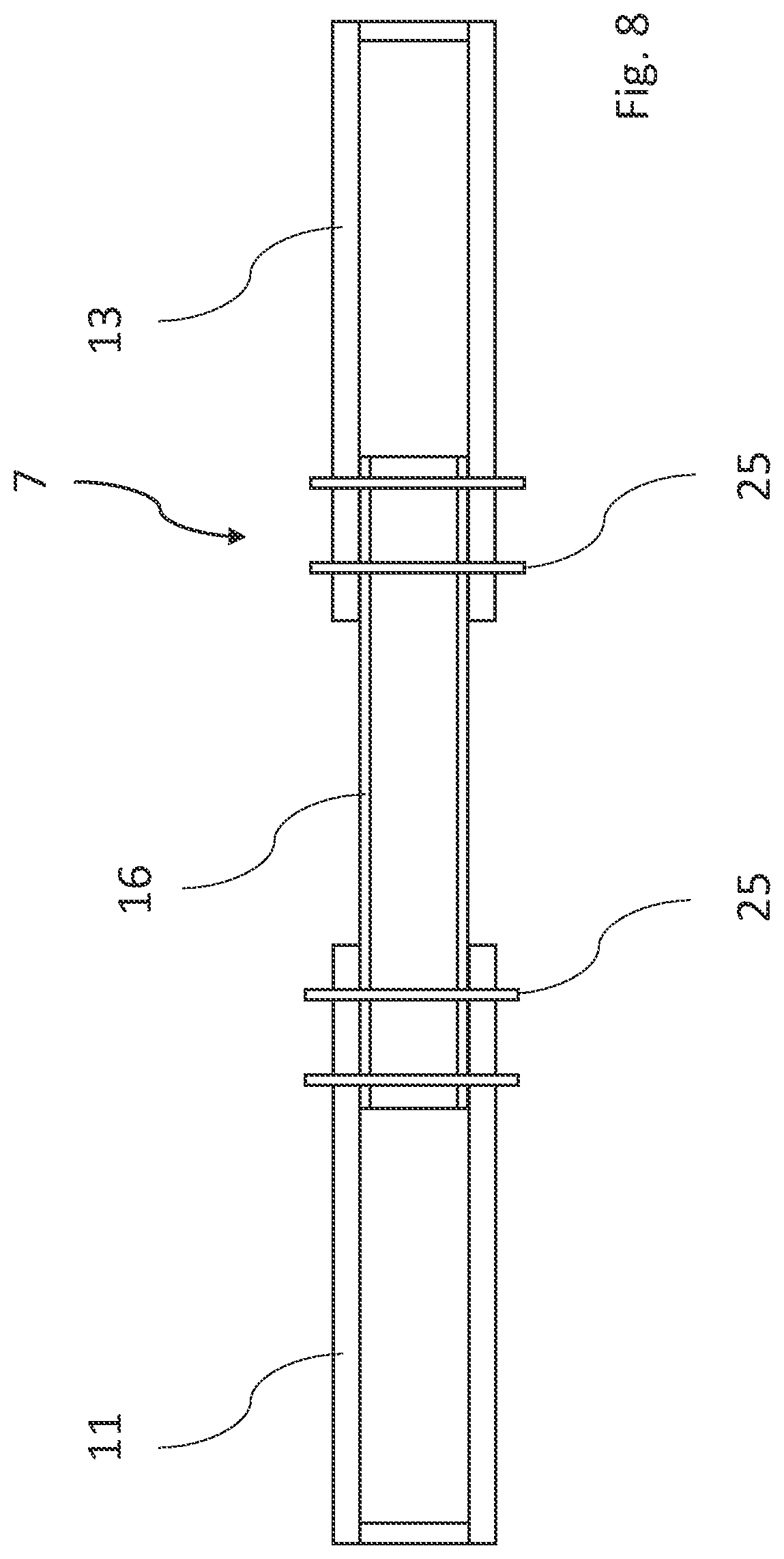Patent US12310296 Figure 6 – Articulated boom, machine, method for manufacturing a connecting piece for an articulated boom and use of an articulated boom