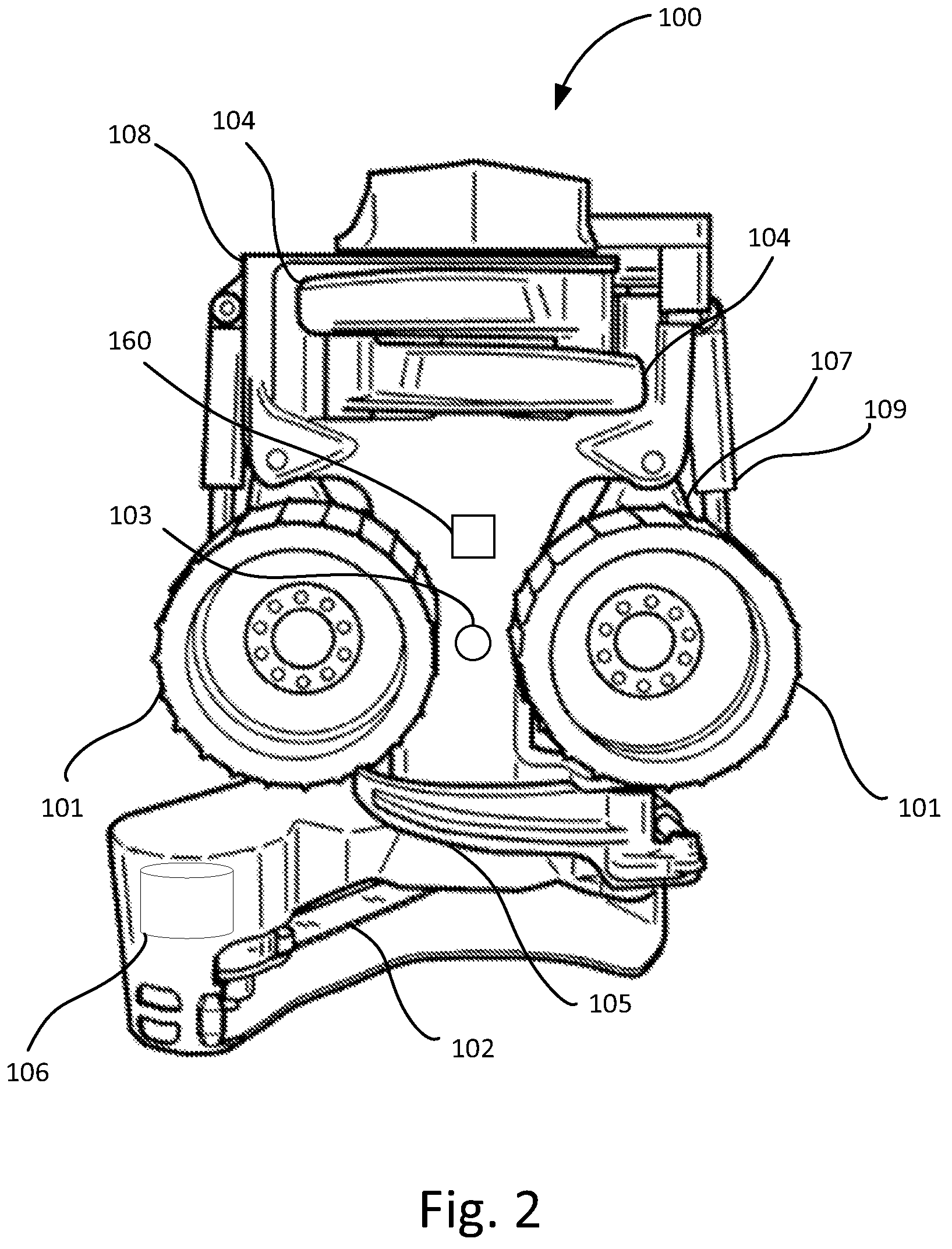 Patent US12310297 Figure 2 – Harvesting head for length determination of a tree trunk and an associated method