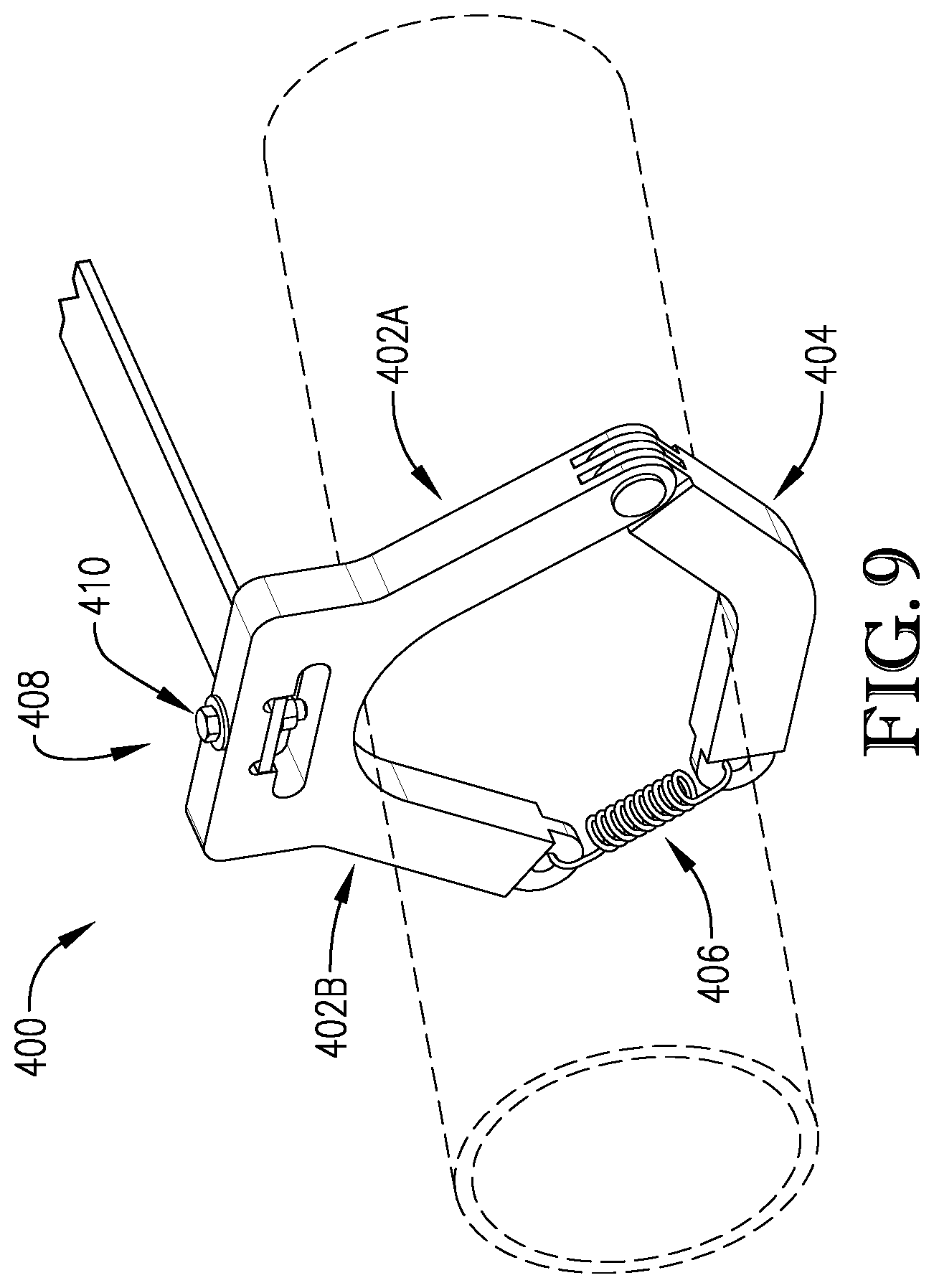 Patent US12310298 Figure 9 – Alignment guide for an alignment system of a mobile irrigation system