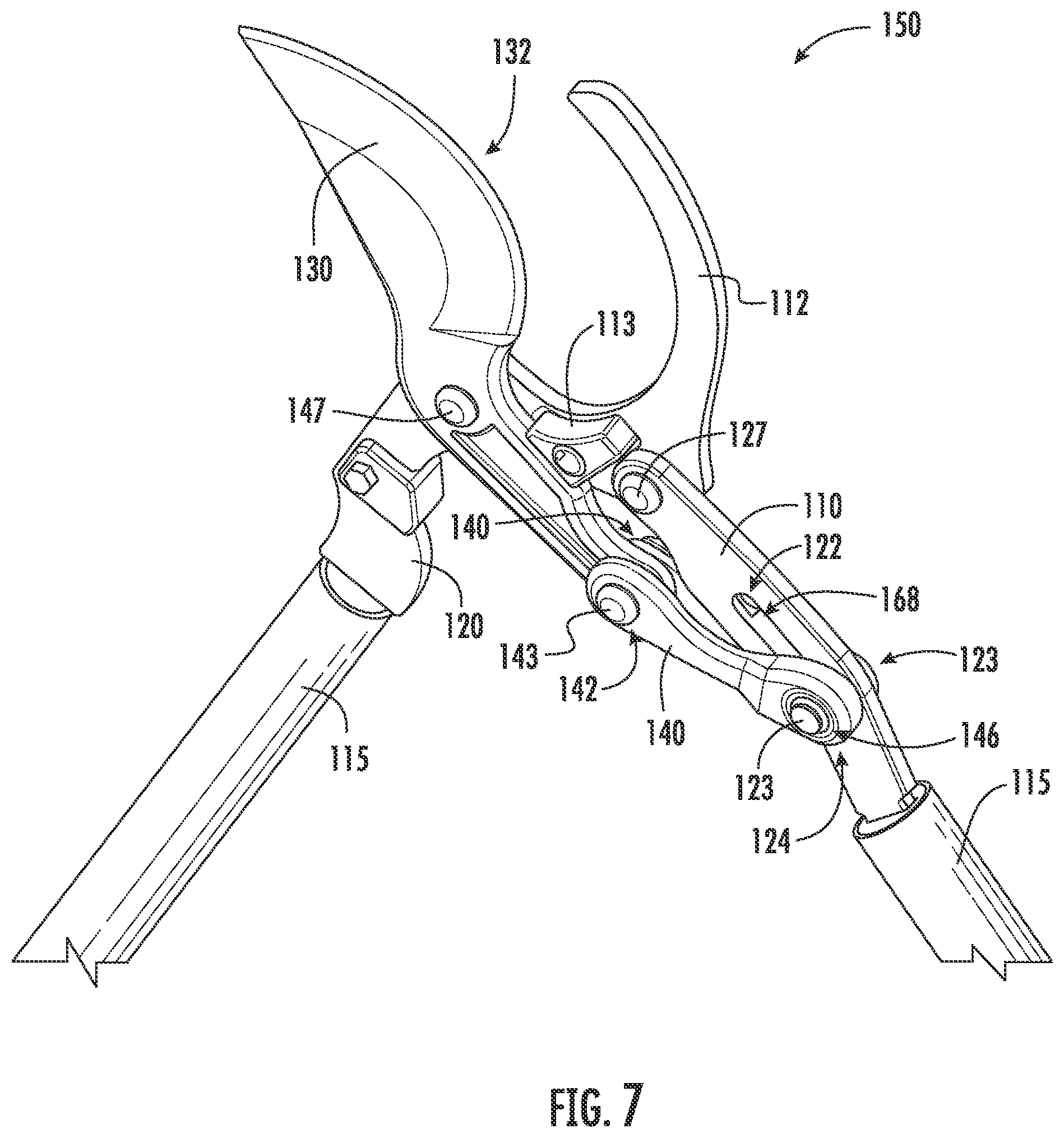 Patent US12310300 Figure 5 – Hand tool with shear assembly