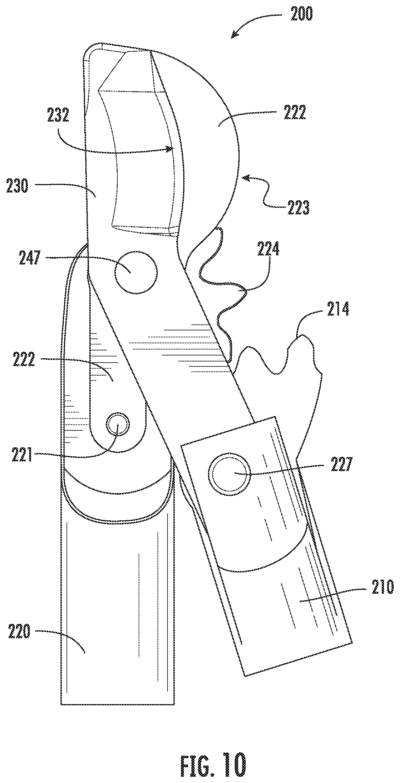 Patent US12310300 Figure 8 – Hand tool with shear assembly