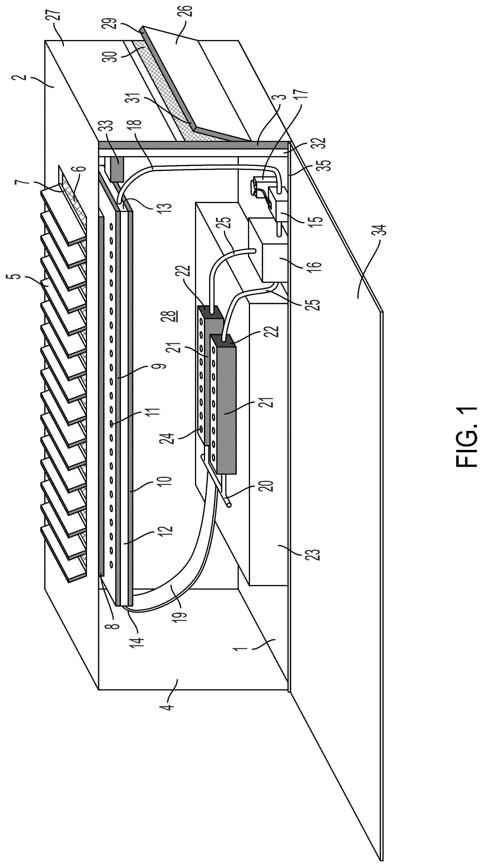 Patent US12310301 Figure 1 – Hydroponic system for use in a desert-like environment