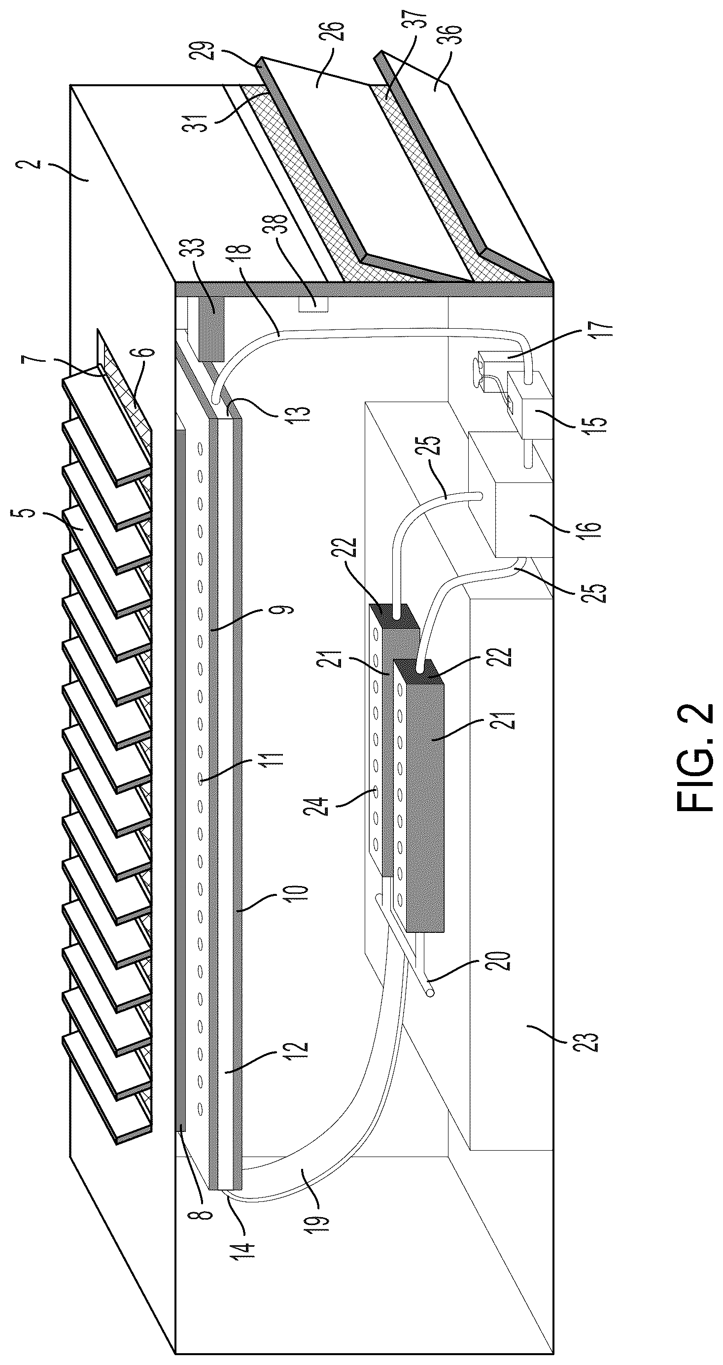 Patent US12310301 Figure 2 – Hydroponic system for use in a desert-like environment