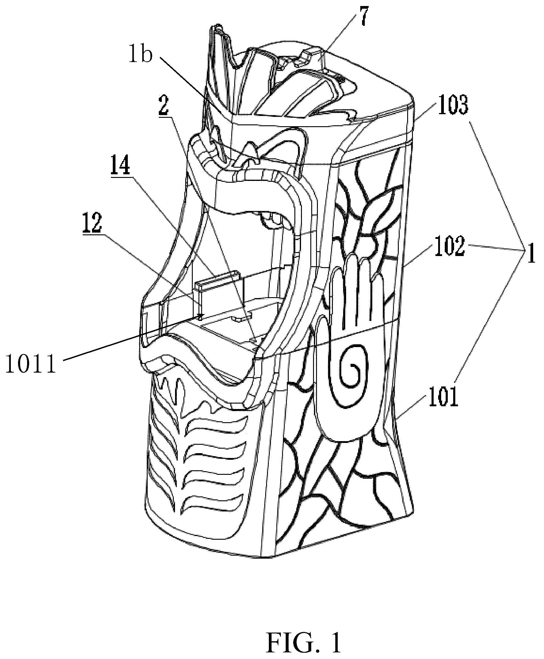 Patent US12310343 Figure 1 – Pet water feeder