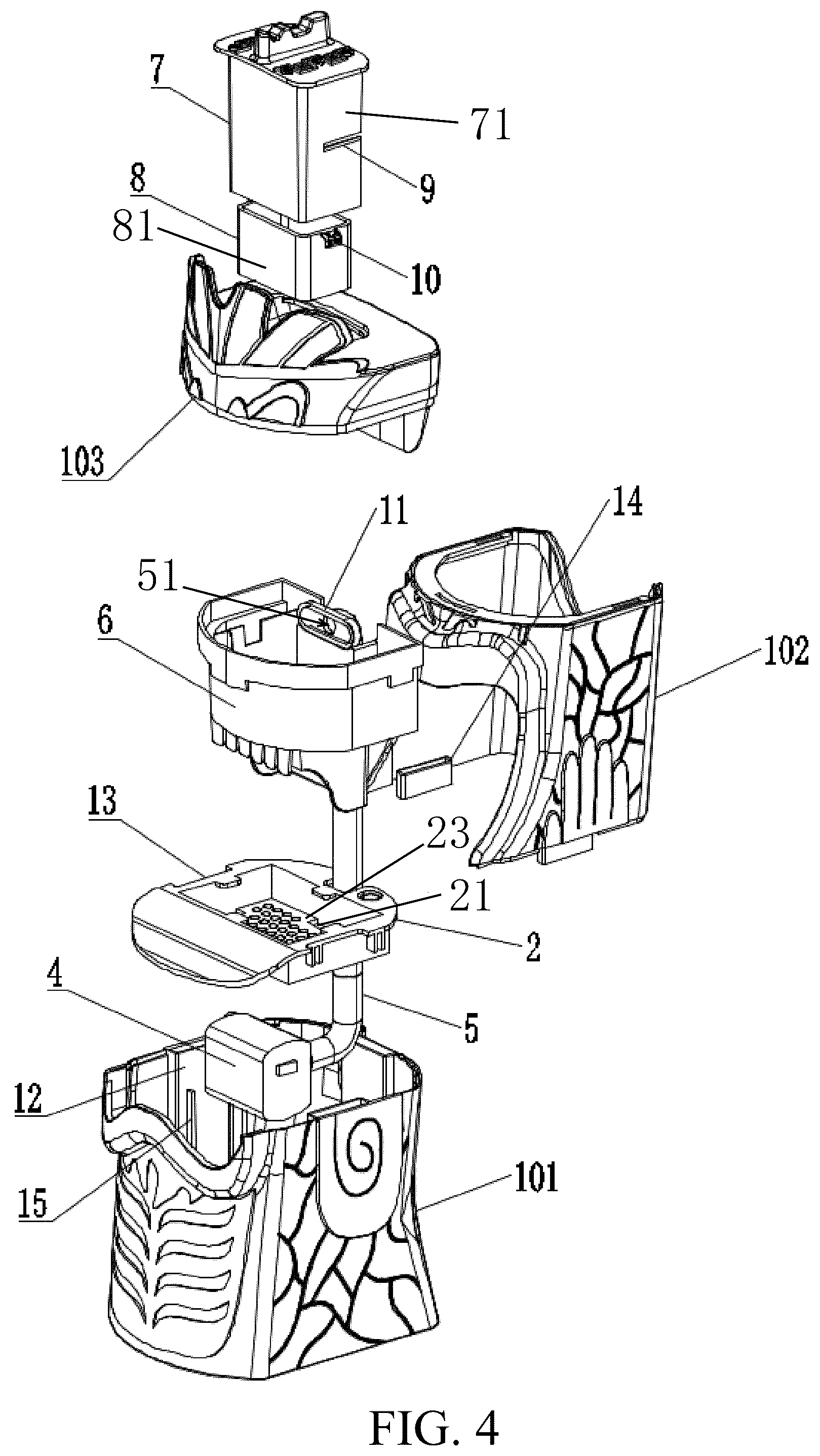 Patent US12310343 Figure 4 – Pet water feeder