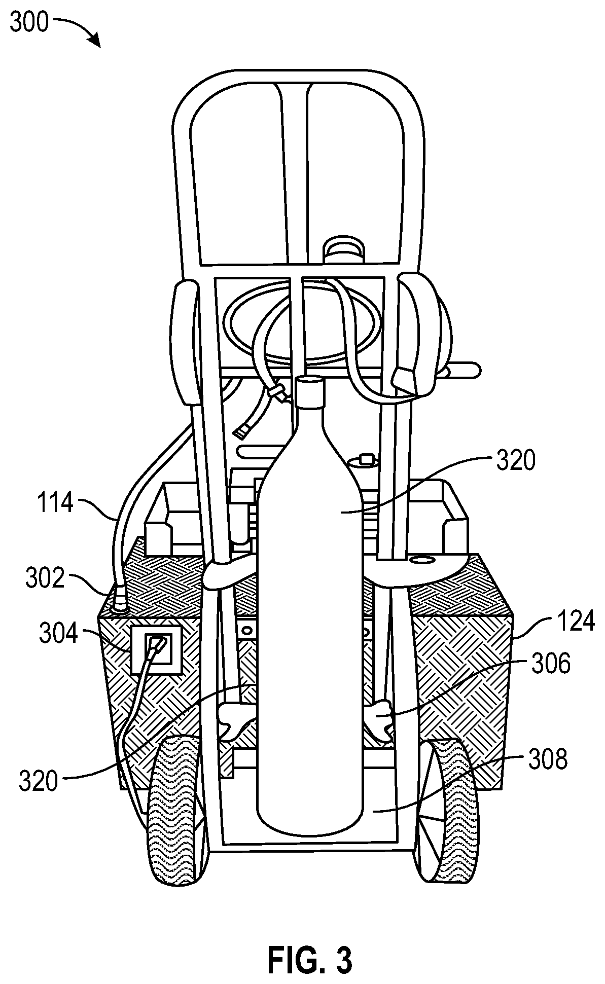 Patent US12310350 Figure 3 – Fumigation system injection cart