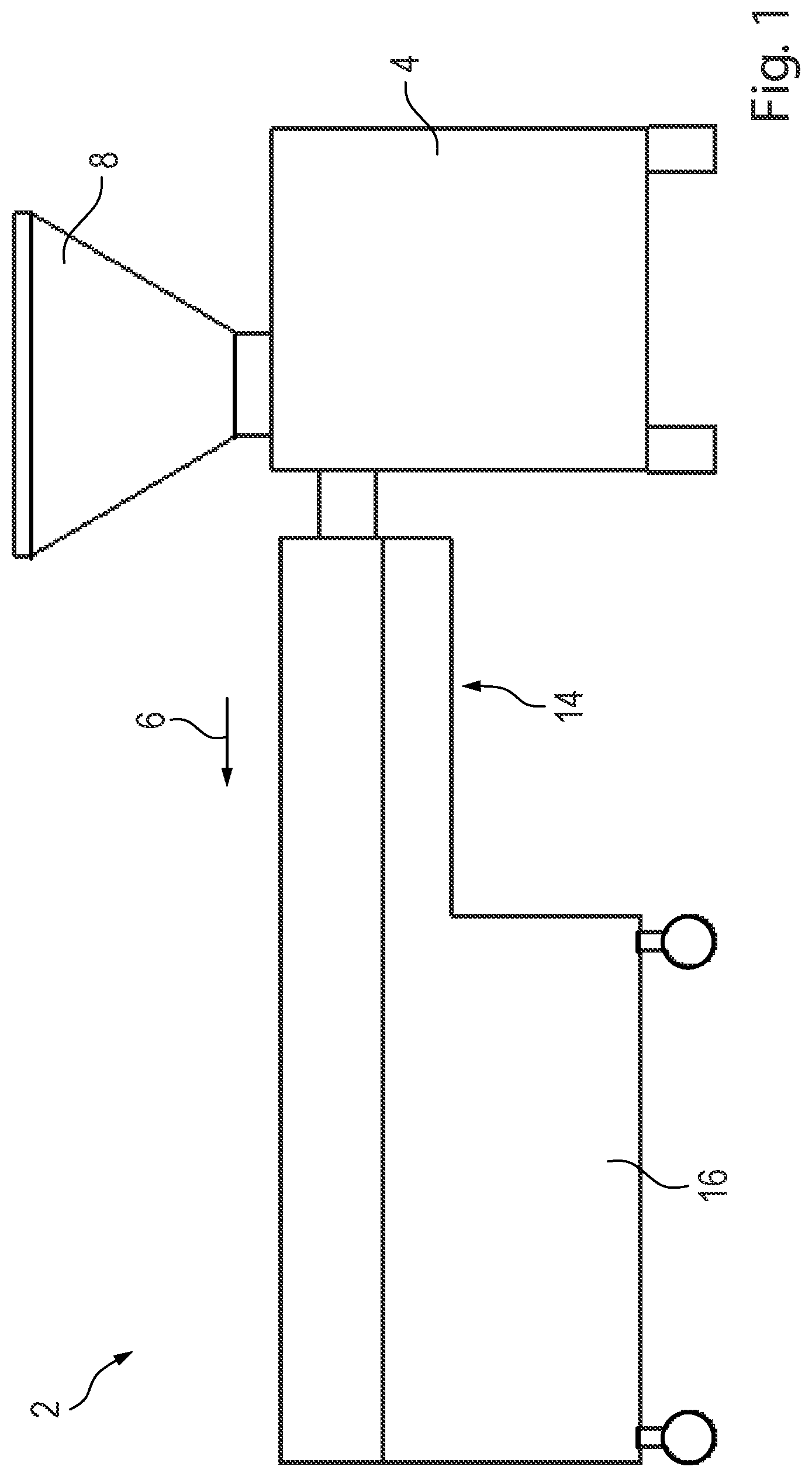 Patent US12310374 Figure 1 – Separator with crimping member for separating portions from elongate casings stuffed with food mass, and associated methods