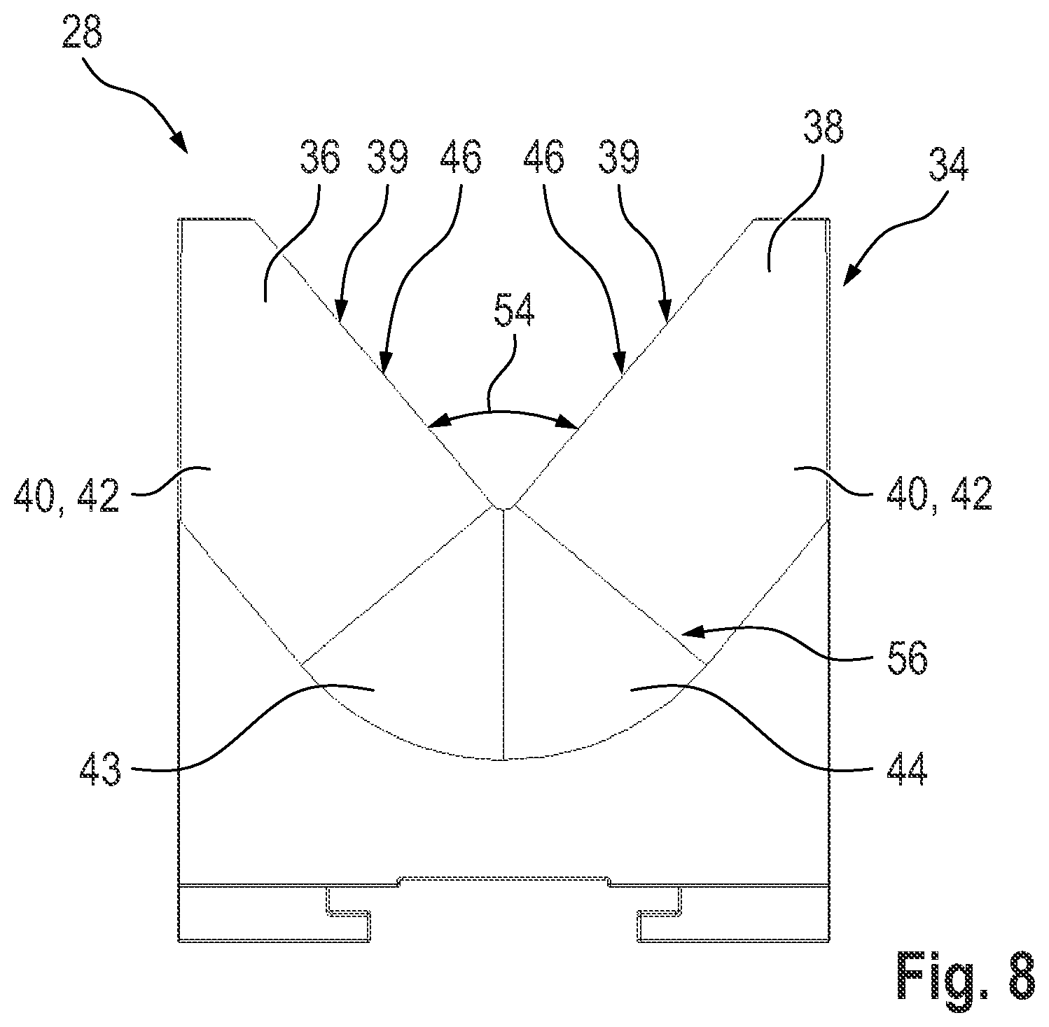 Patent US12310374 Figure 8 – Separator with crimping member for separating portions from elongate casings stuffed with food mass, and associated methods