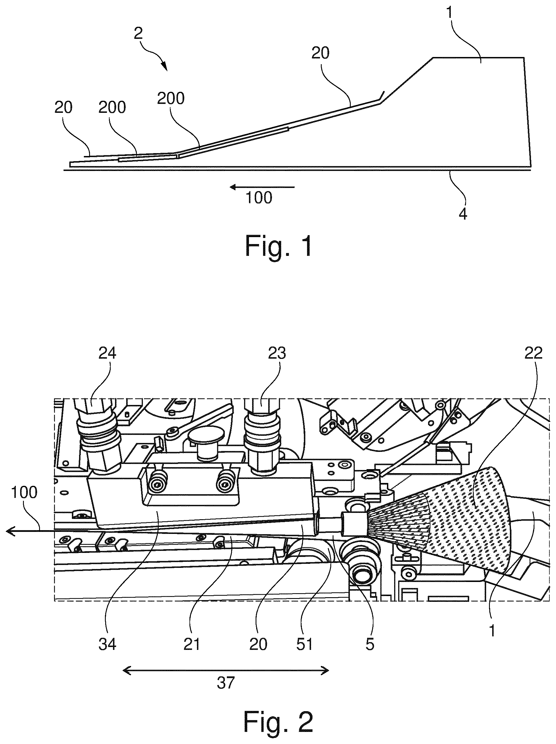 Patent US12310398 Figure 1 – Method and apparatus for shaping a continuous web material into a rod