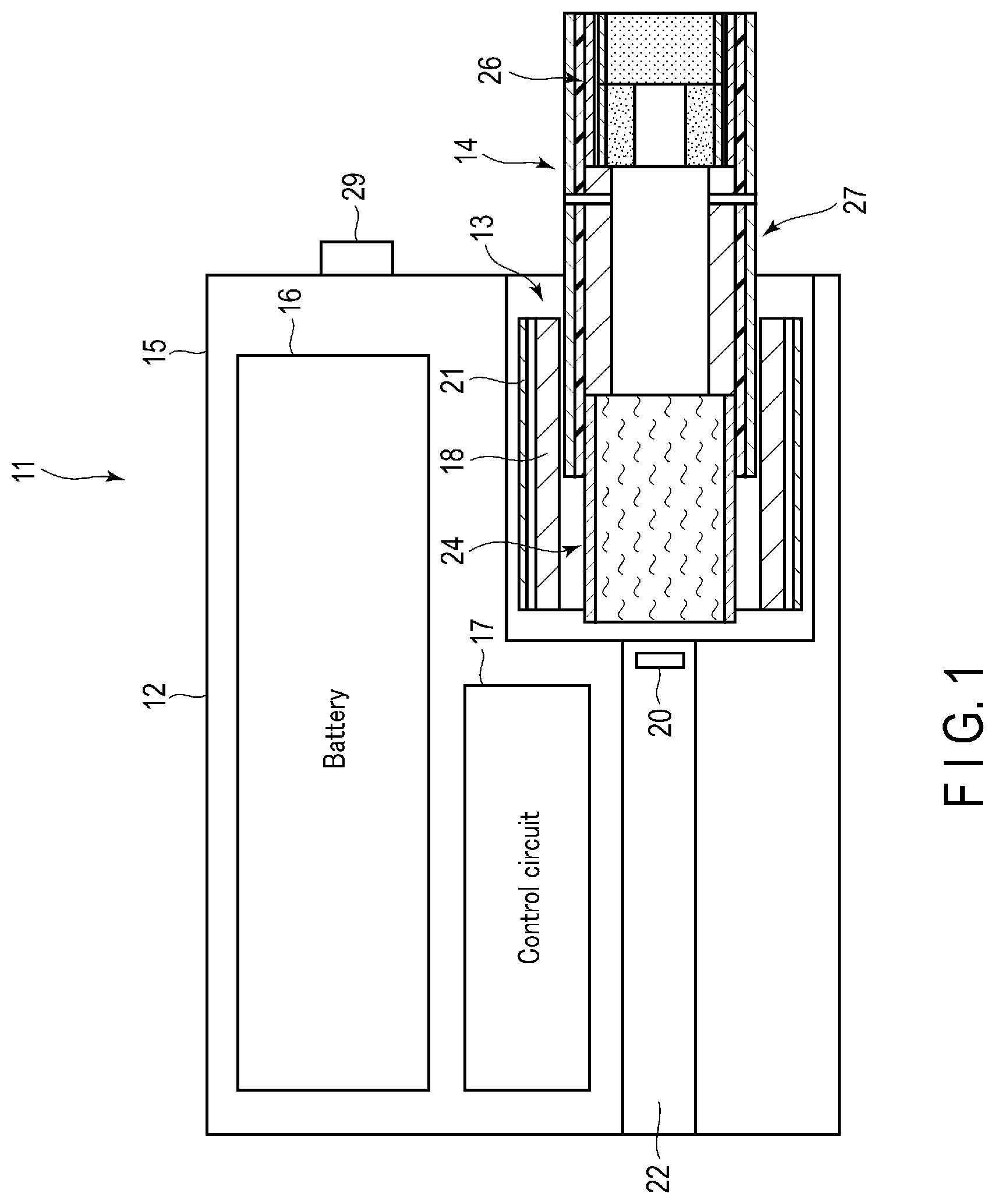Patent US12310399 Figure 1 – Non-combustible heating-type smoking article, electric heating-type smoking system, and method for producing non-combustible heating-type smoking article