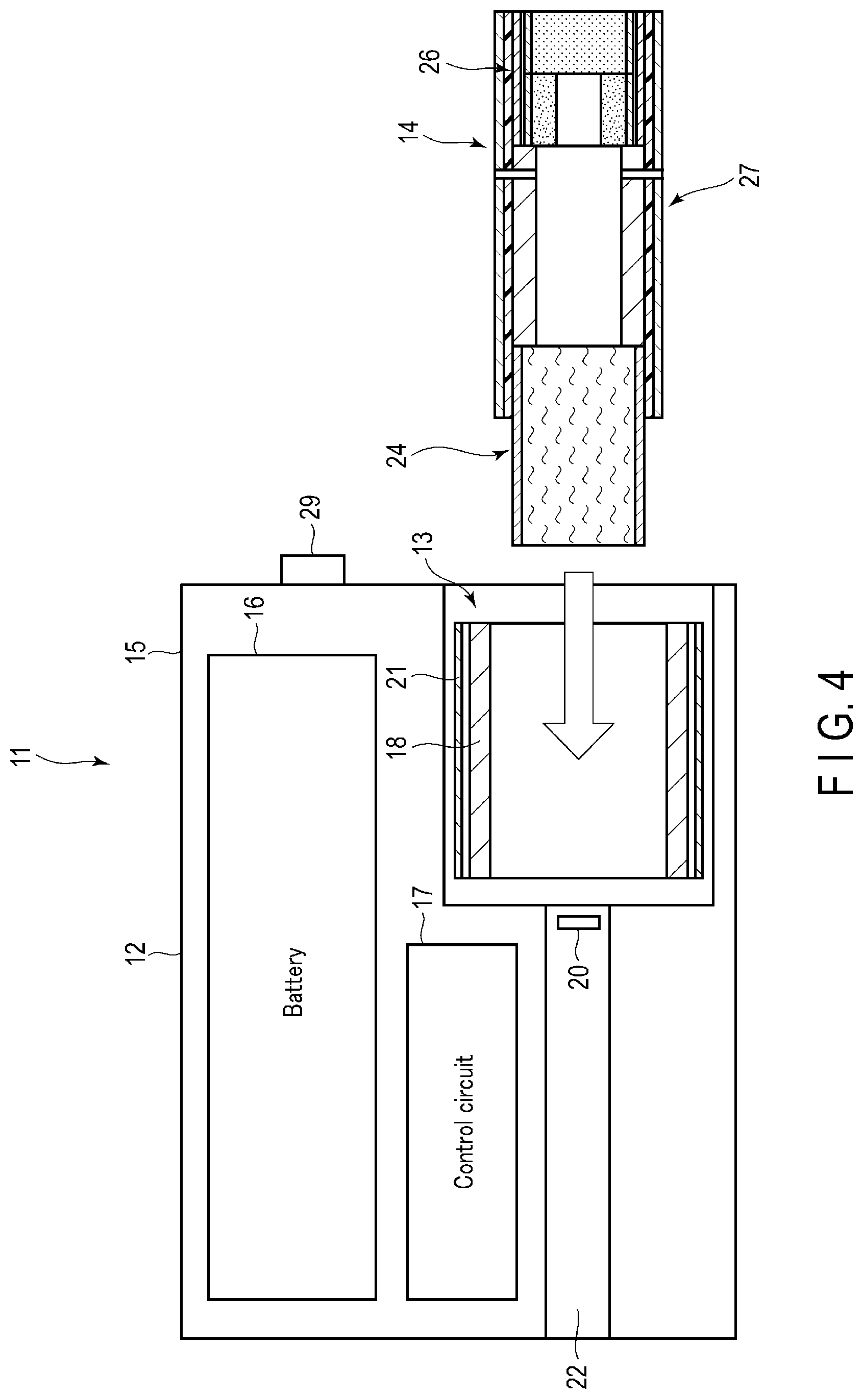Patent US12310399 Figure 4 – Non-combustible heating-type smoking article, electric heating-type smoking system, and method for producing non-combustible heating-type smoking article
