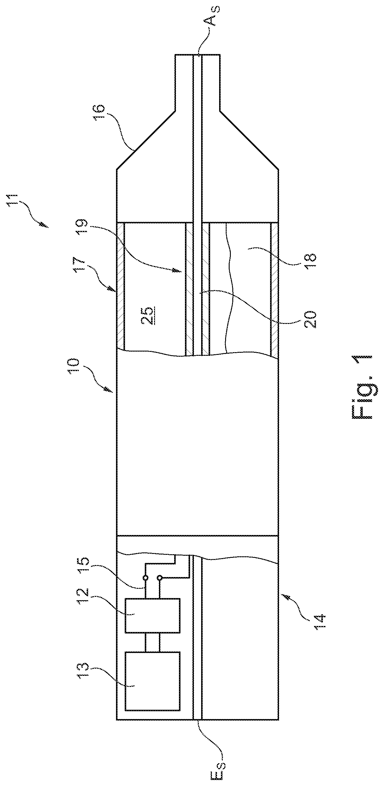 Patent US12310401 Figure 1 – Vaporizer cartridge and inhaler comprising such a vaporizer cartridge