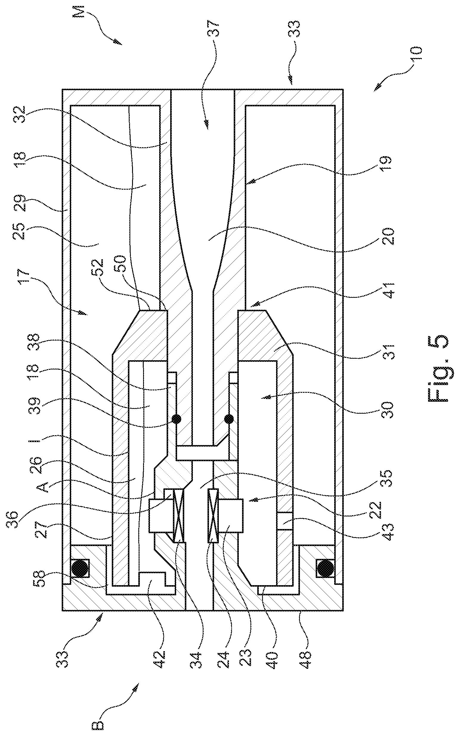 Patent US12310401 Figure 5 – Vaporizer cartridge and inhaler comprising such a vaporizer cartridge