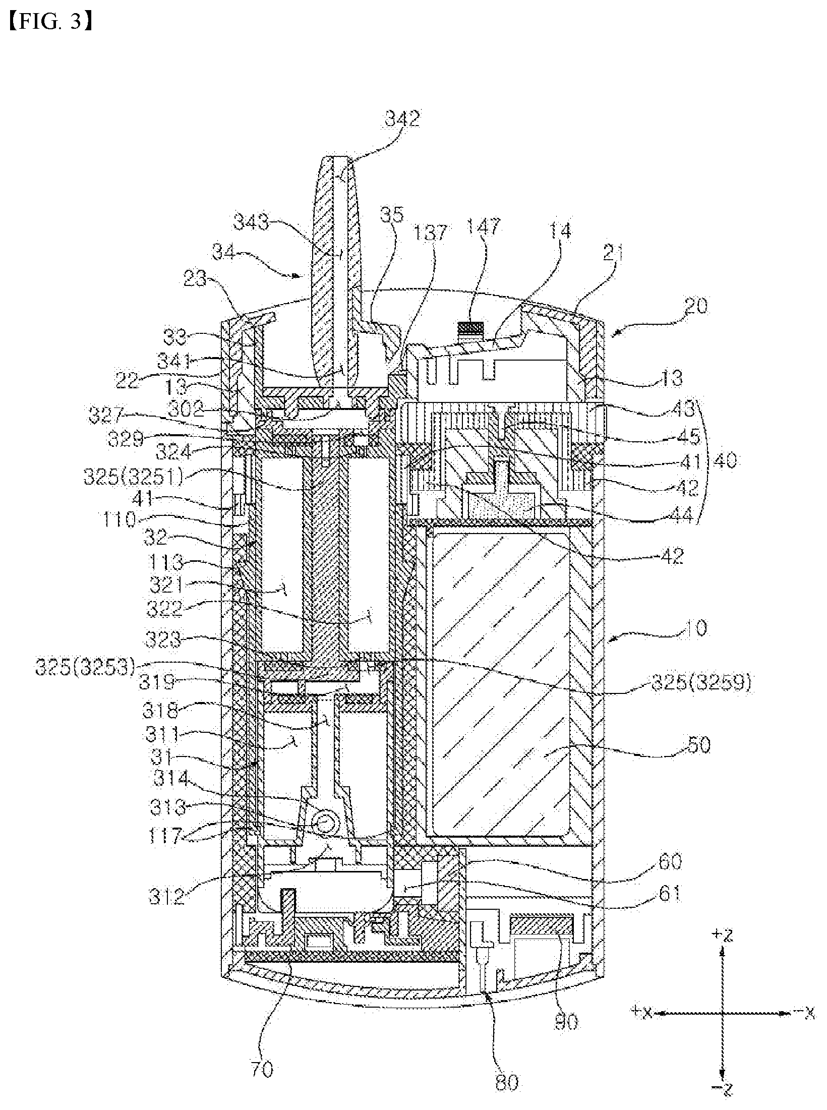 Patent US12310402 Figure 3 – Aerosol-generating device