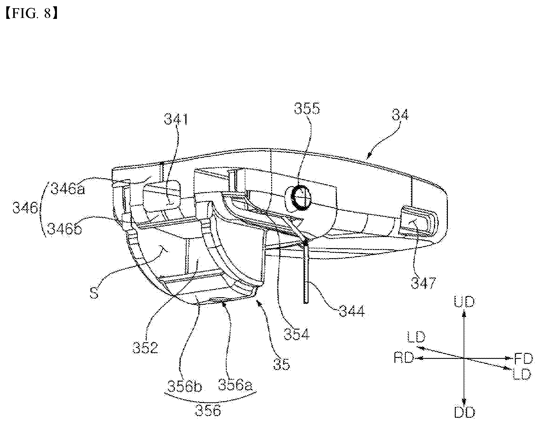 Patent US12310402 Figure 8 – Aerosol-generating device