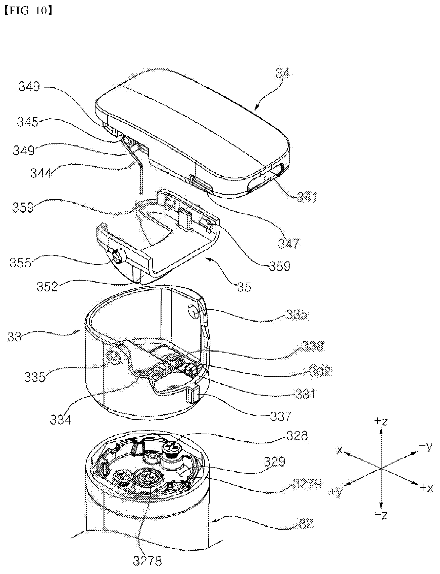 Patent US12310402 Figure 10 – Aerosol-generating device