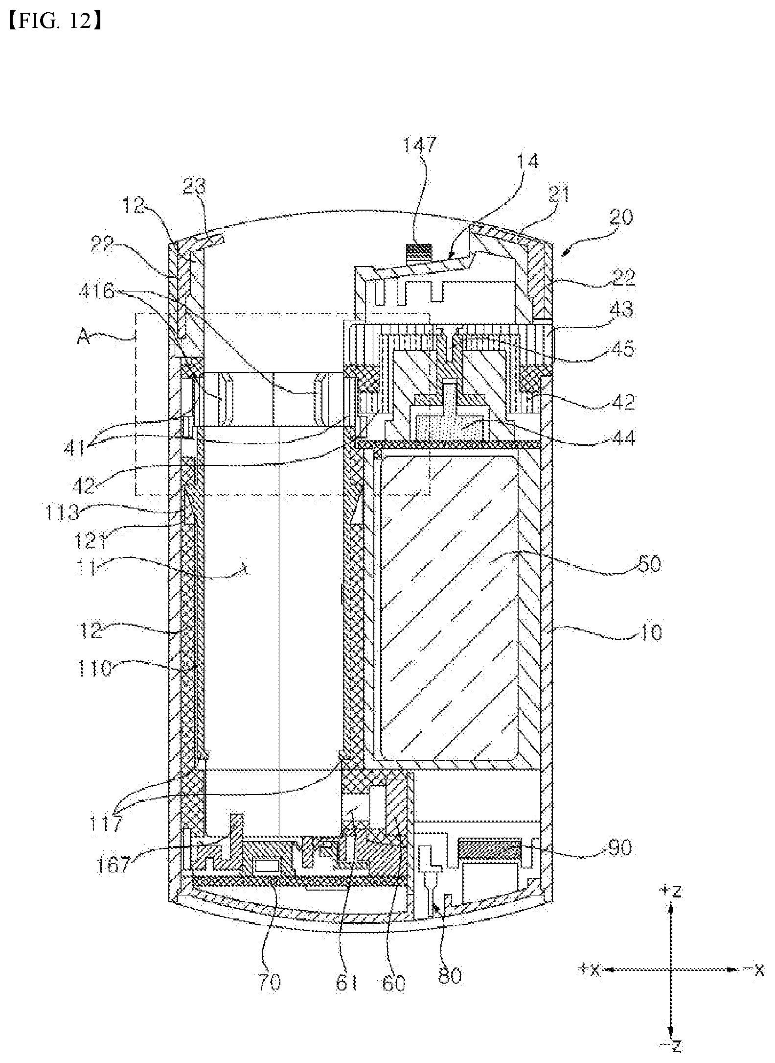 Patent US12310402 Figure 12 – Aerosol-generating device
