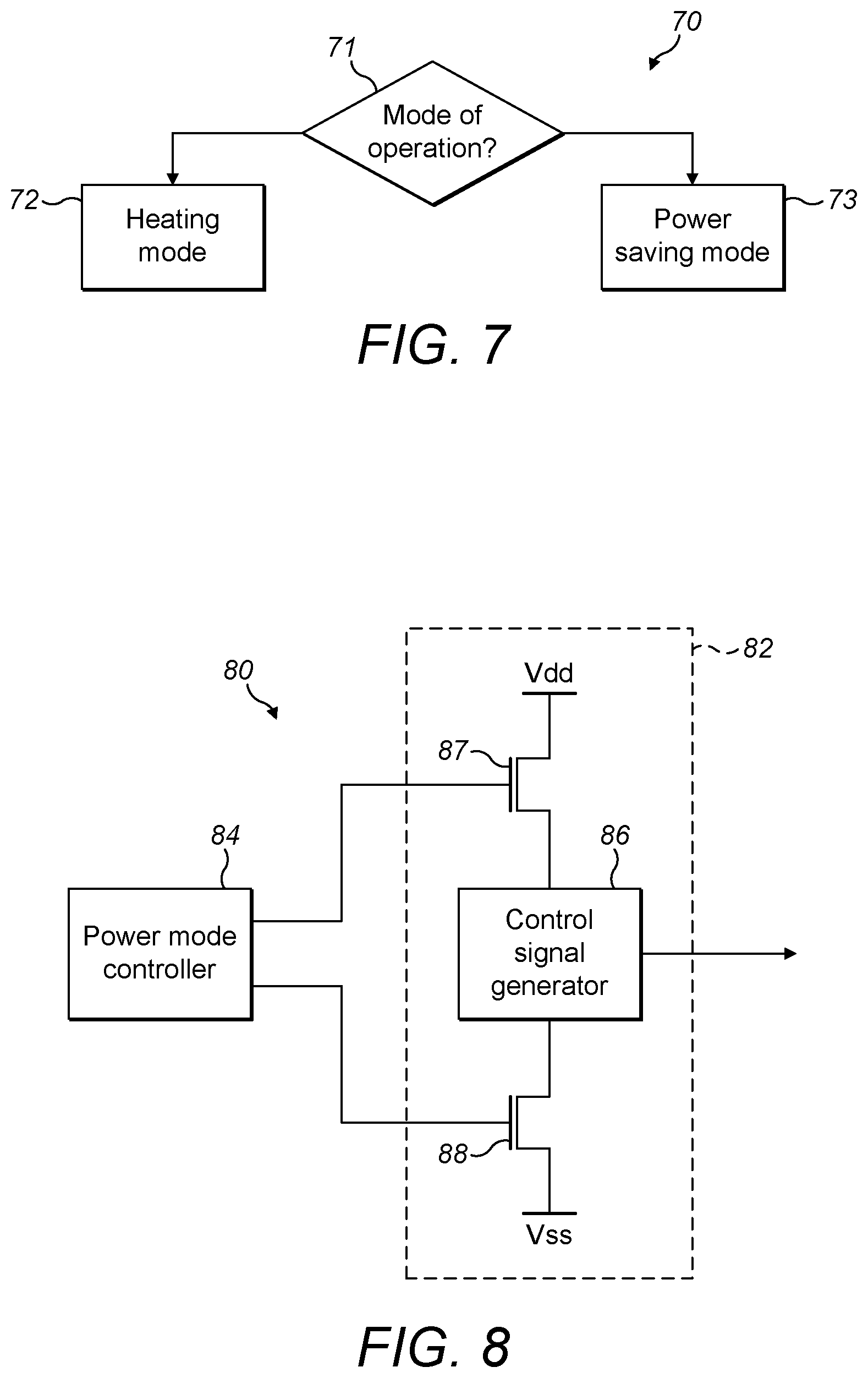 Patent US12310408 Figure 5 – Apparatus with a circuit for controlling the power mode of an aerosol generating device