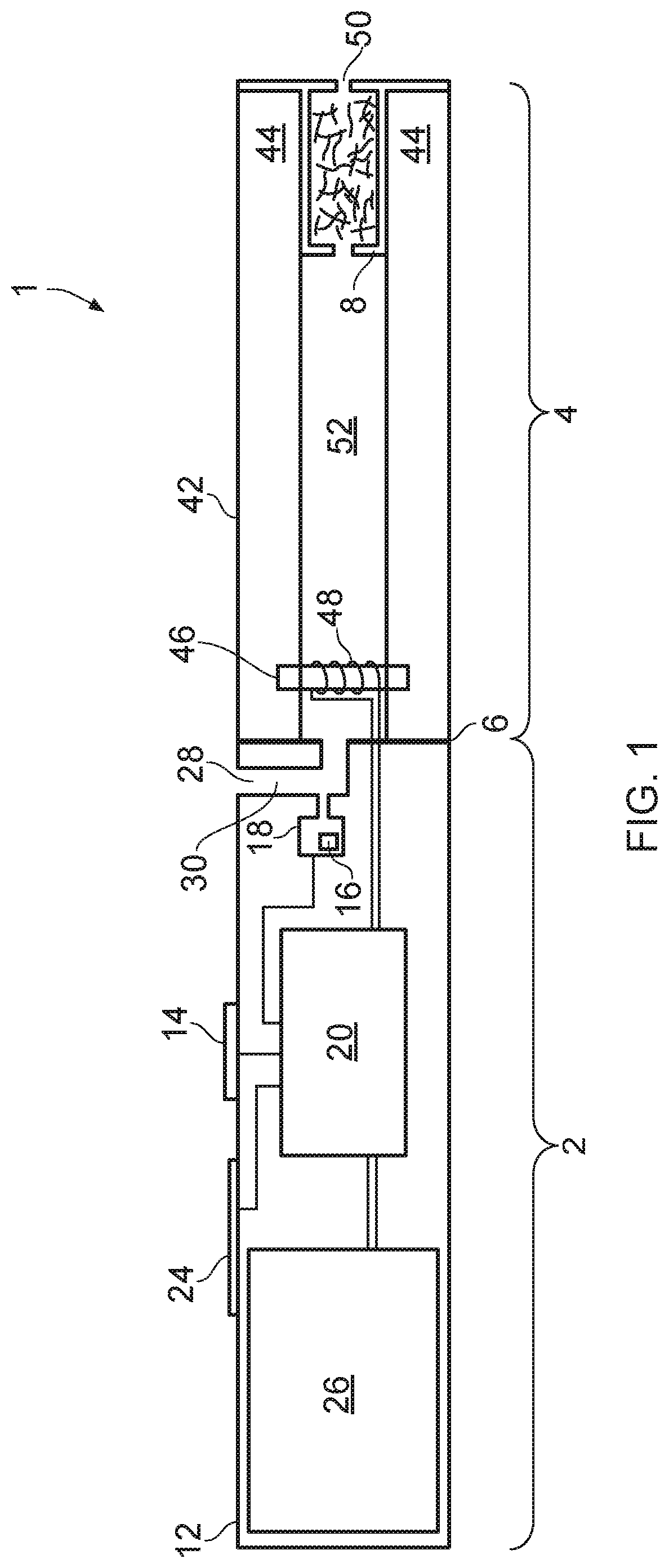 Patent US12310415 Figure 1 – Vapor provision system and corresponding method