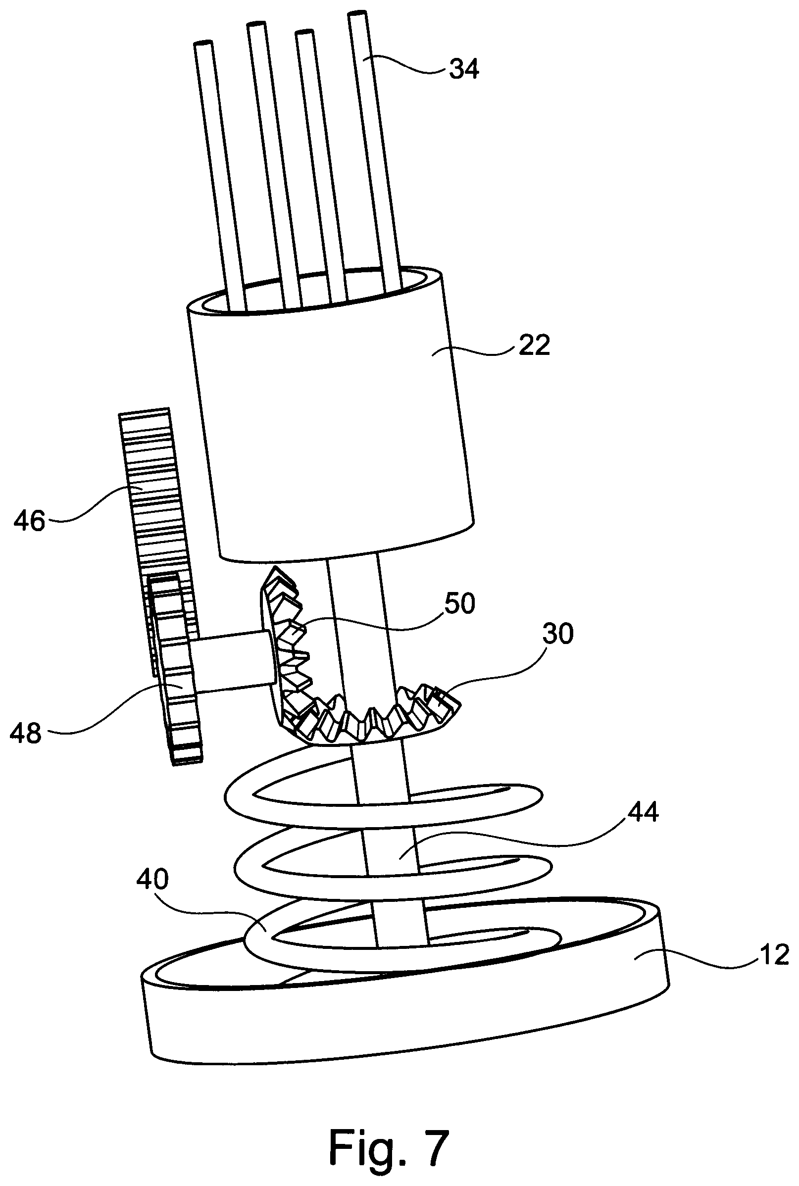 Patent US12310421 Figure 7 – Cleaning tool for heating element with gears