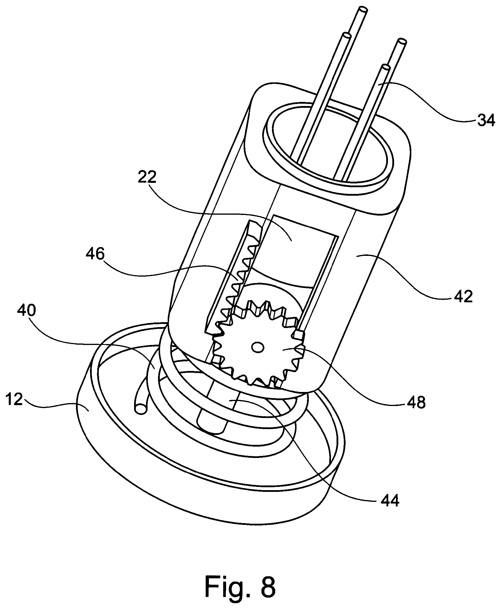 Patent US12310421 Figure 8 – Cleaning tool for heating element with gears