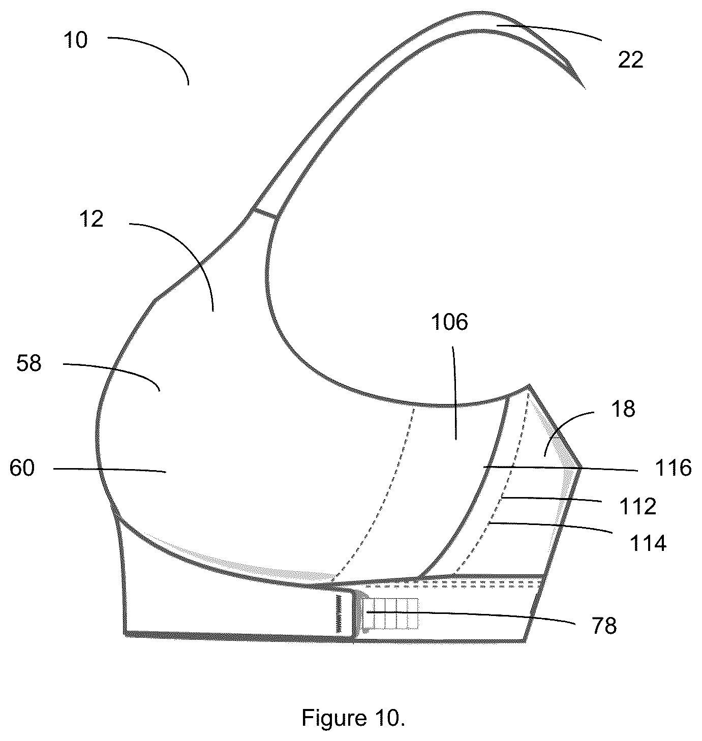 Patent US12310428 Figure 6 – Breast support garment